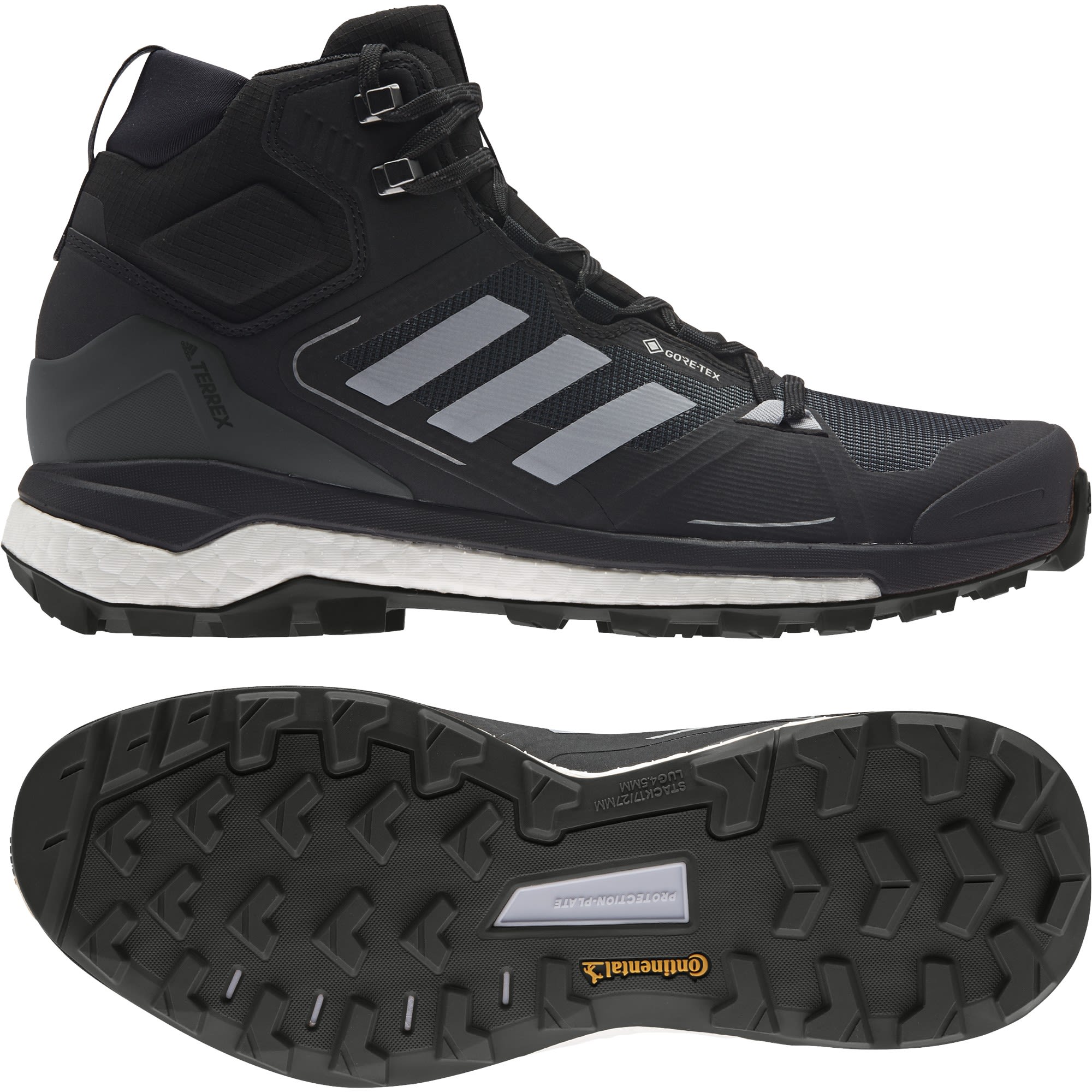 adidas Terrex Skychaser 2 Mid Gtx(R)(R) Schwarz- Male Gore-Tex(R) Hiking- und Approachschuhe- Grsse EU 42 - Farbe Core Black - Halo Silver - DGH Solid Grey