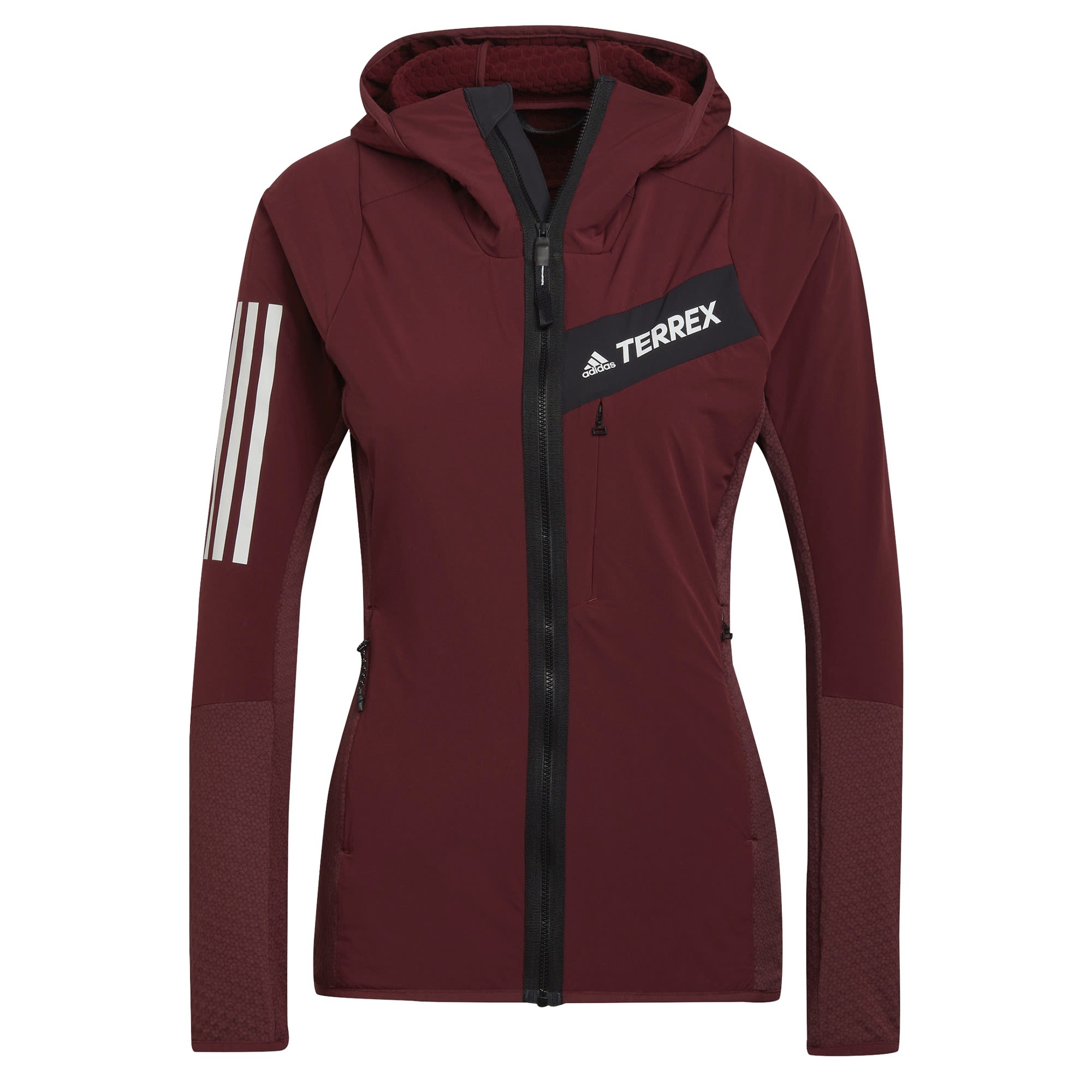 adidas Terrex Techrock Flooce Hooded Jacket Rot- Female Isolationsjacken- Grsse XS - Farbe Shadow Red