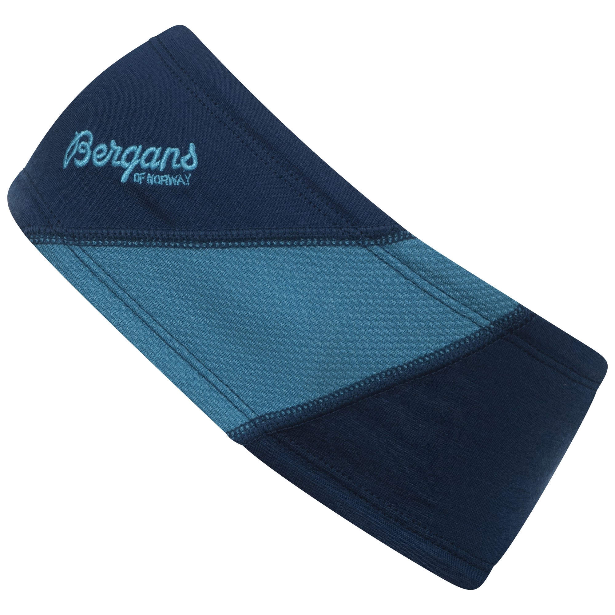 Bergans Cecilie V2 Light Wool Headband Blau- Female Merino Mtzen und Stirnbnder- Grsse 56 - Farbe Deep Sea Blue - Clear Ice Blue