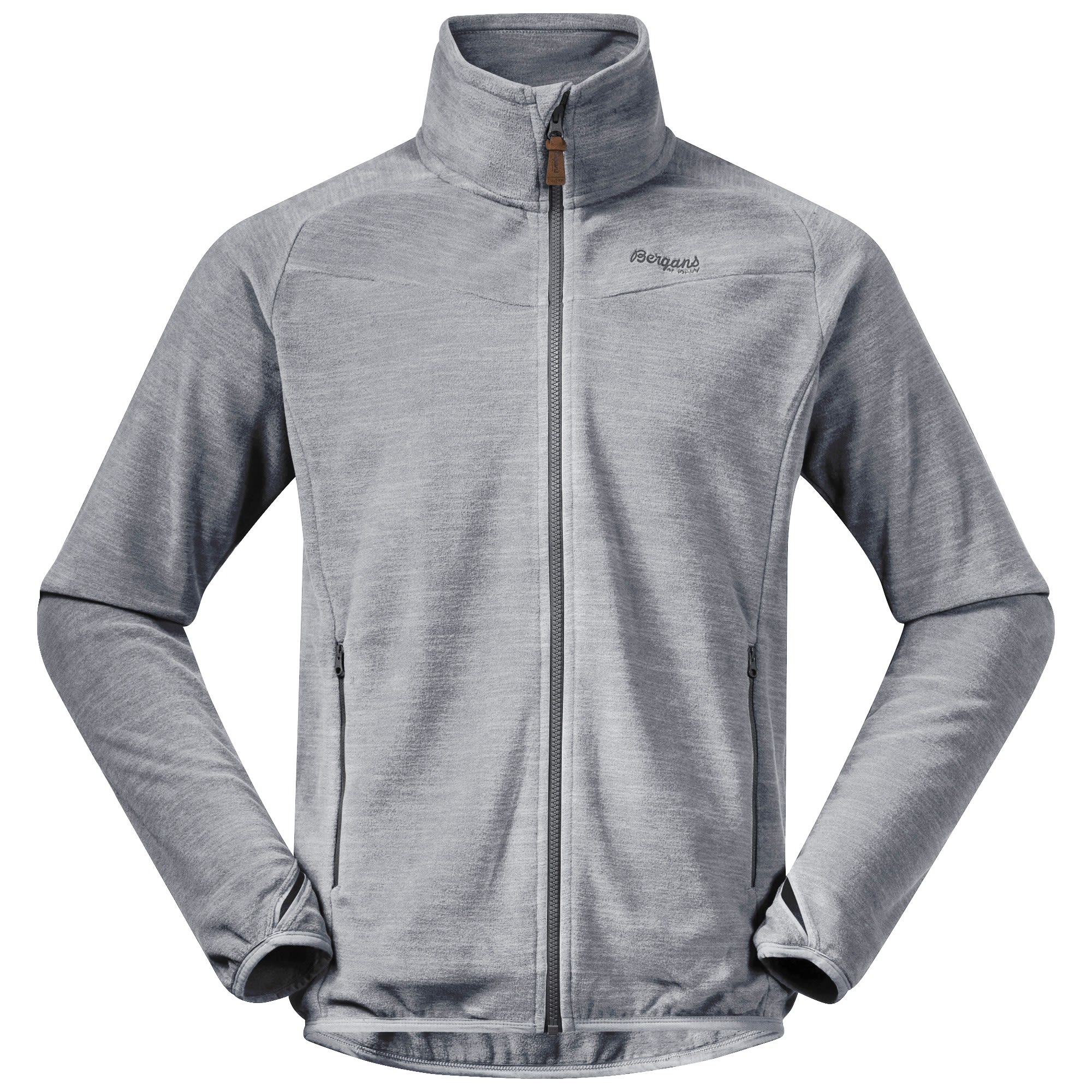 Bergans Hareid Fleece Jacket Nohood Grau- Male Polartec(R) Anoraks- Grsse S - Farbe Aluminium