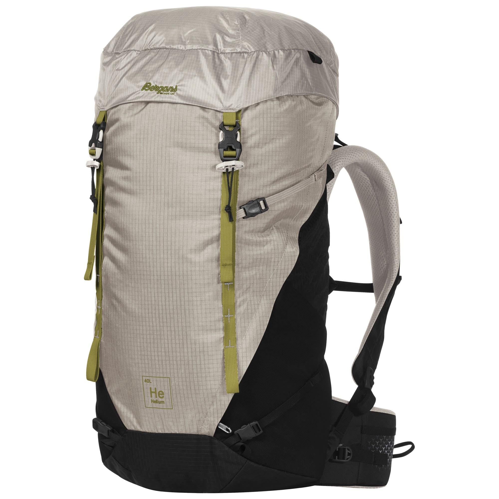 Bergans Helium V5 40 Grau- Male Alpin- und Trekkingruckscke- Grsse 40l - Farbe Chalk Sand - Black - Dark Green Oasis