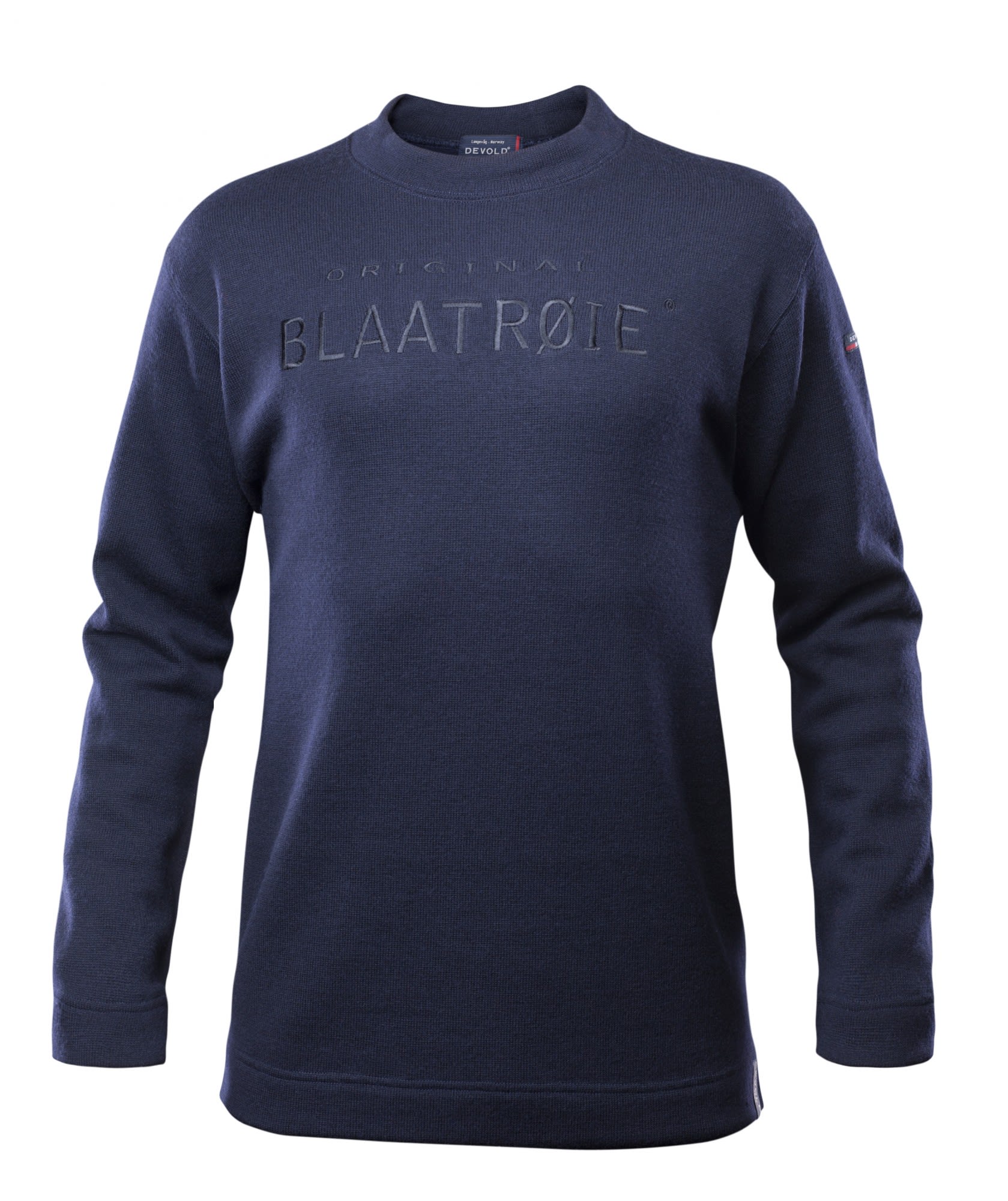 Devold Blaatroie Wool Sweater With Embroidery Blau- Male Pullover- Grsse XS - Farbe Deep Marine unter Devold