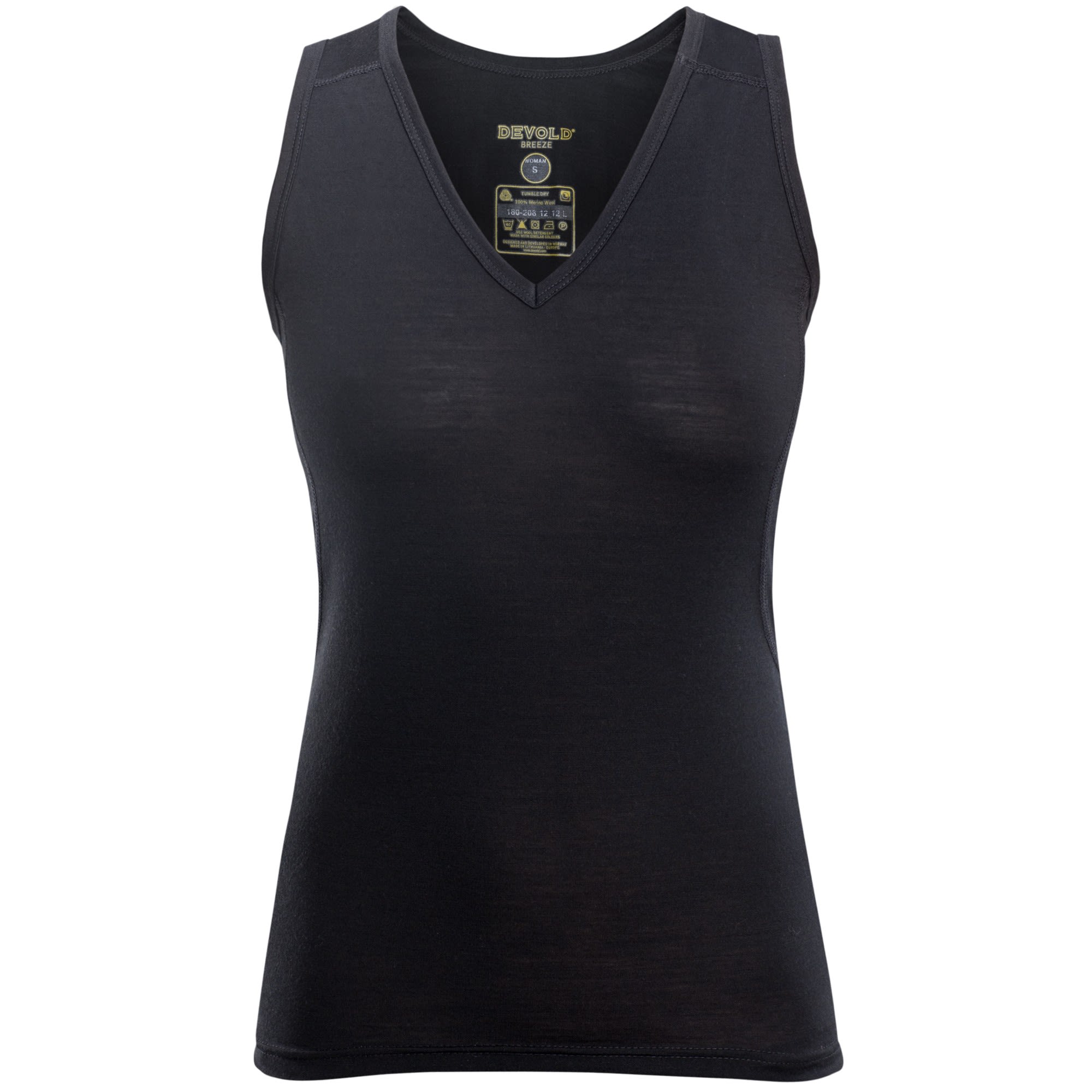 Devold Breeze Singlet Schwarz- Female Merino Unterwsche- Grsse XS - Farbe Black unter Devold