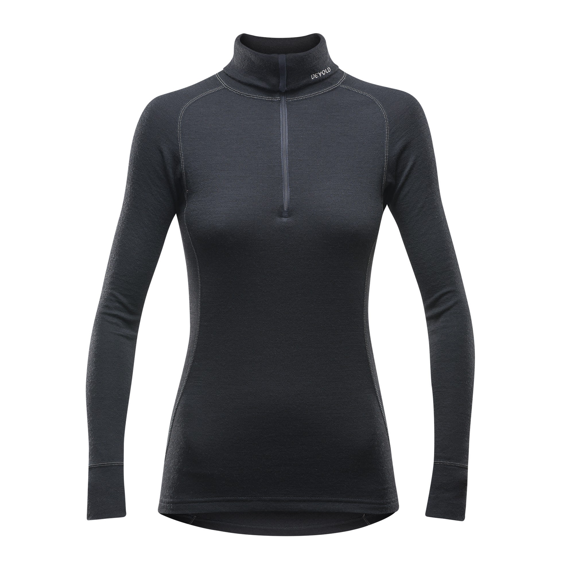 Devold DUO Active Merino 210 Zip Neck Schwarz- Female Merino Langarm-Shirts- Grsse S - Farbe Black