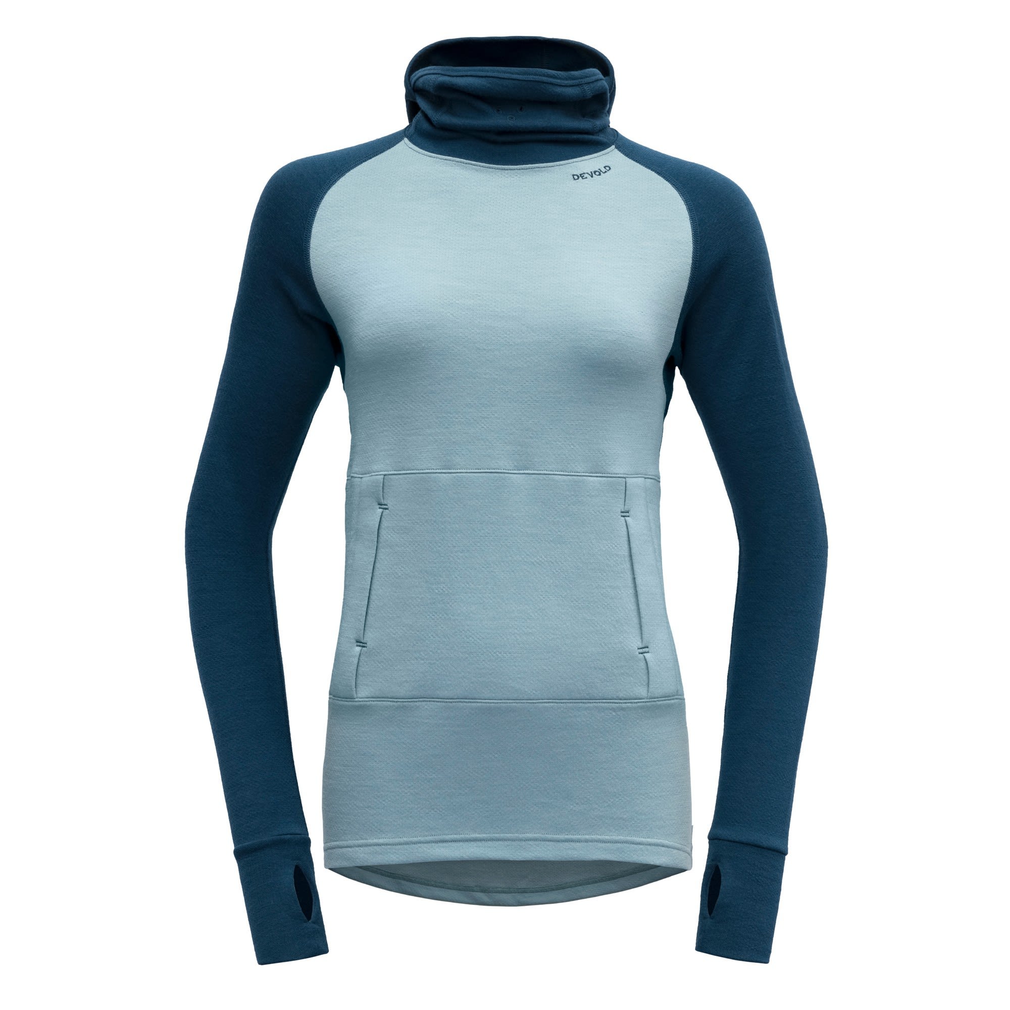 Devold Expedition Arctic 235 Hoodie Colorblock - Blau- Female Merino Oberteile- Grsse XS - Farbe Flood - Cameo unter Devold