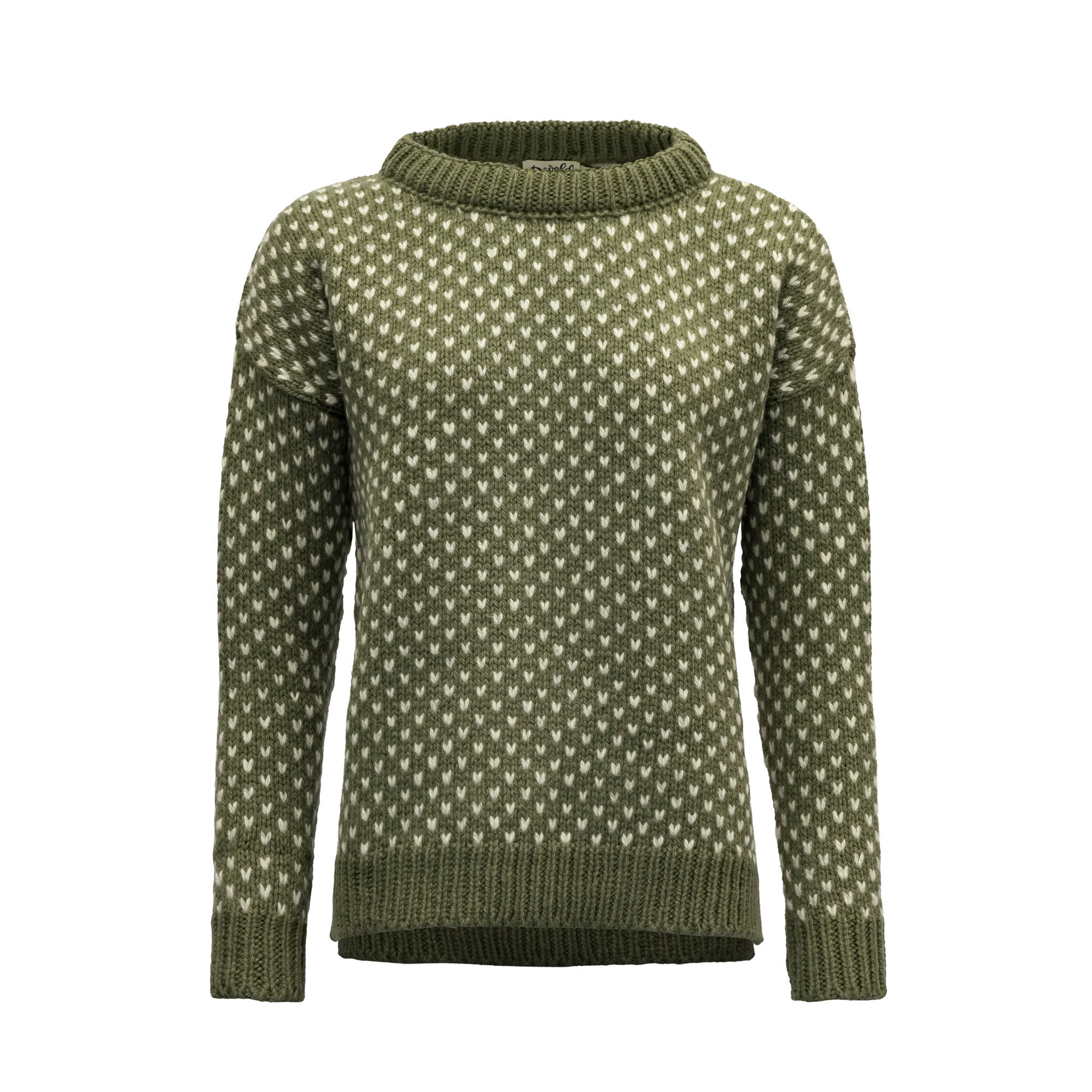 Devold Nordsjo Wool Sweater Grn- Female Sweaters und Hoodies- Grsse S - Farbe Olive