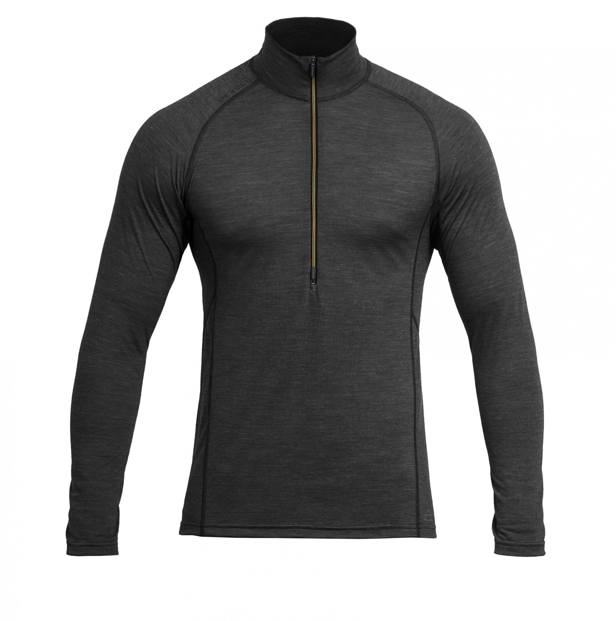 Devold Running Merino 130 Zip Neck Grau- Male Merino Oberteile- Grsse S - Farbe Anthracite