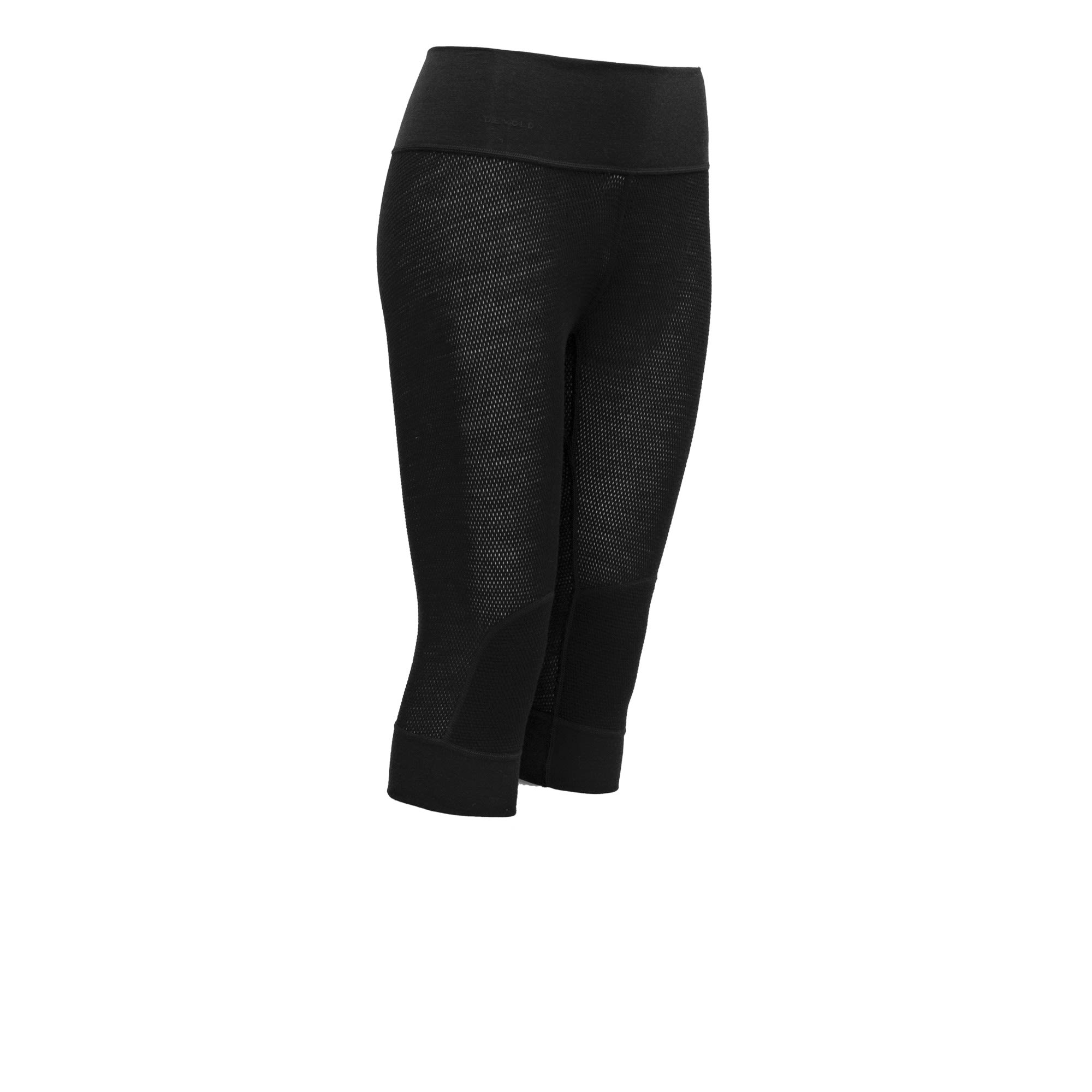 Devold Wool Mesh 190 3-4 Longs Schwarz- Female Merino Lange Unterhosen- Grsse XS - Farbe Caviar unter Devold