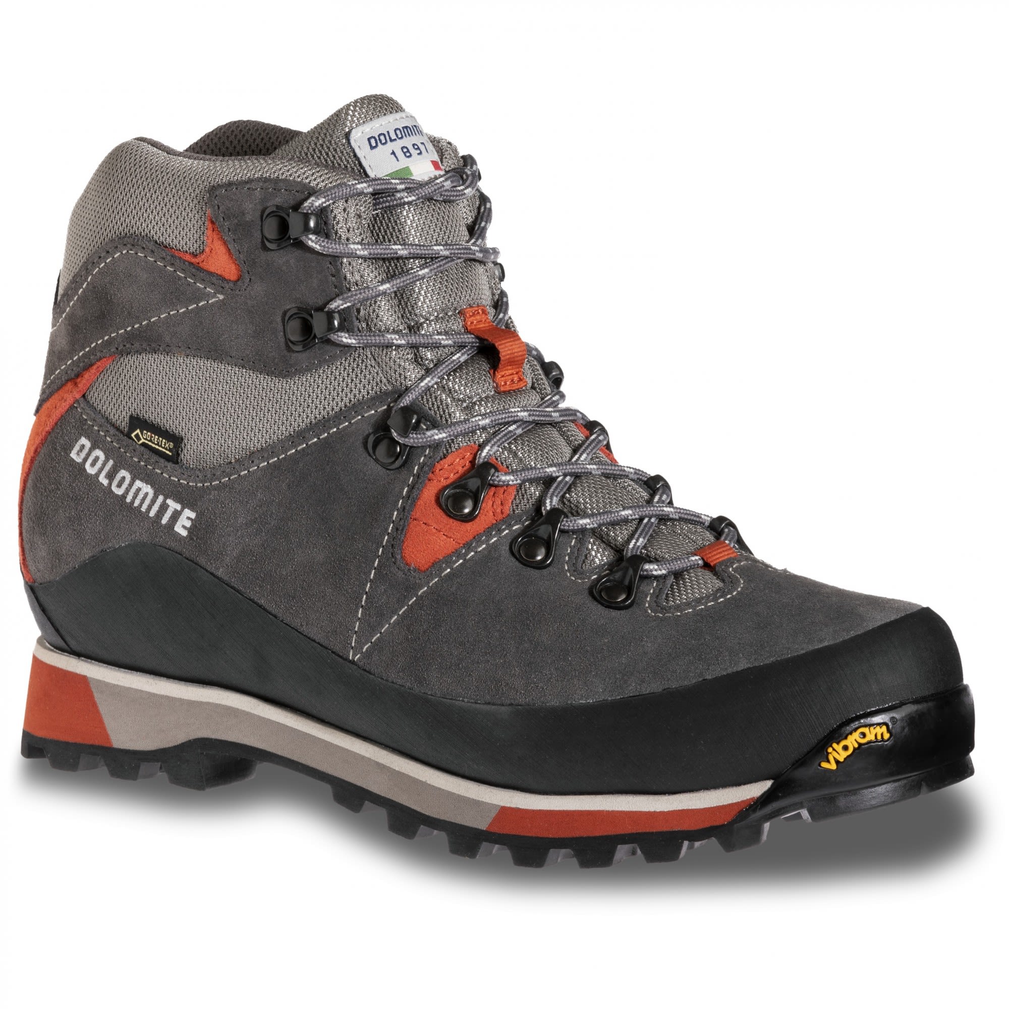 Dolomite Zermatt Gtx(R)(R) Grau- Gore-Tex(R) Wander- und Trekkingstiefel- Grsse EU 46-5 - Farbe Graphite Grey - Ochre Red