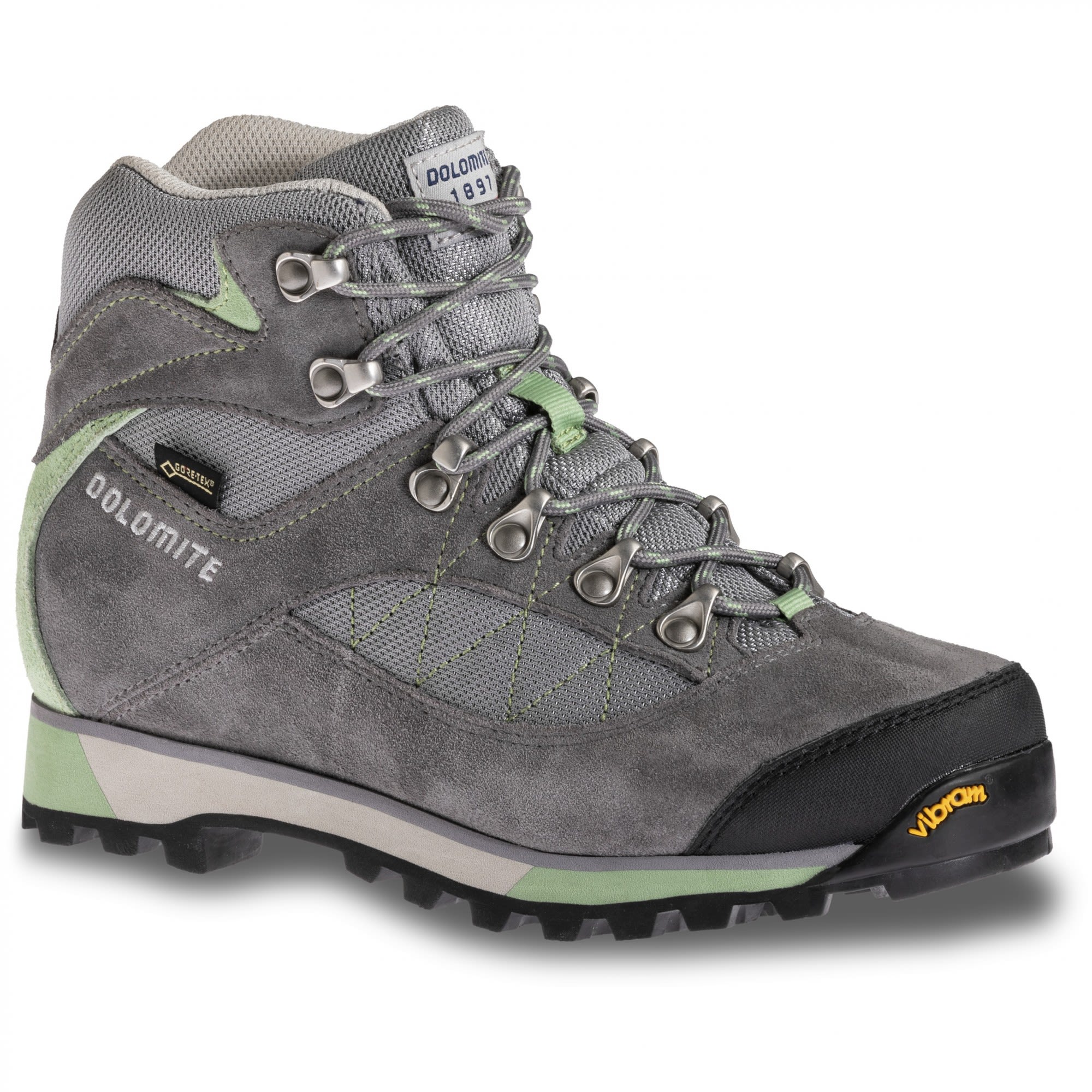 Dolomite Zernez Gtx(R)(R) Grau- Female Gore-Tex(R) Wander- und Trekkingstiefel- Grsse EU 41-5 - Farbe Iron Grey - Mint Green