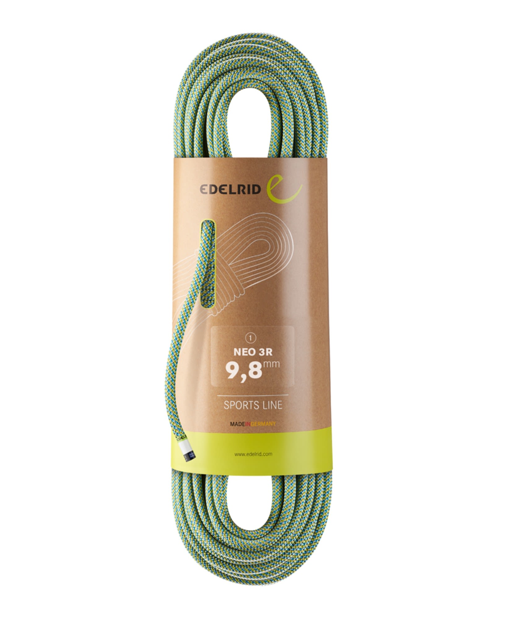 Edelrid Neo 3R 9-8Mm 50M Grn- Dynamische Seile- Grsse 50 m - Farbe Oasis - Icemint