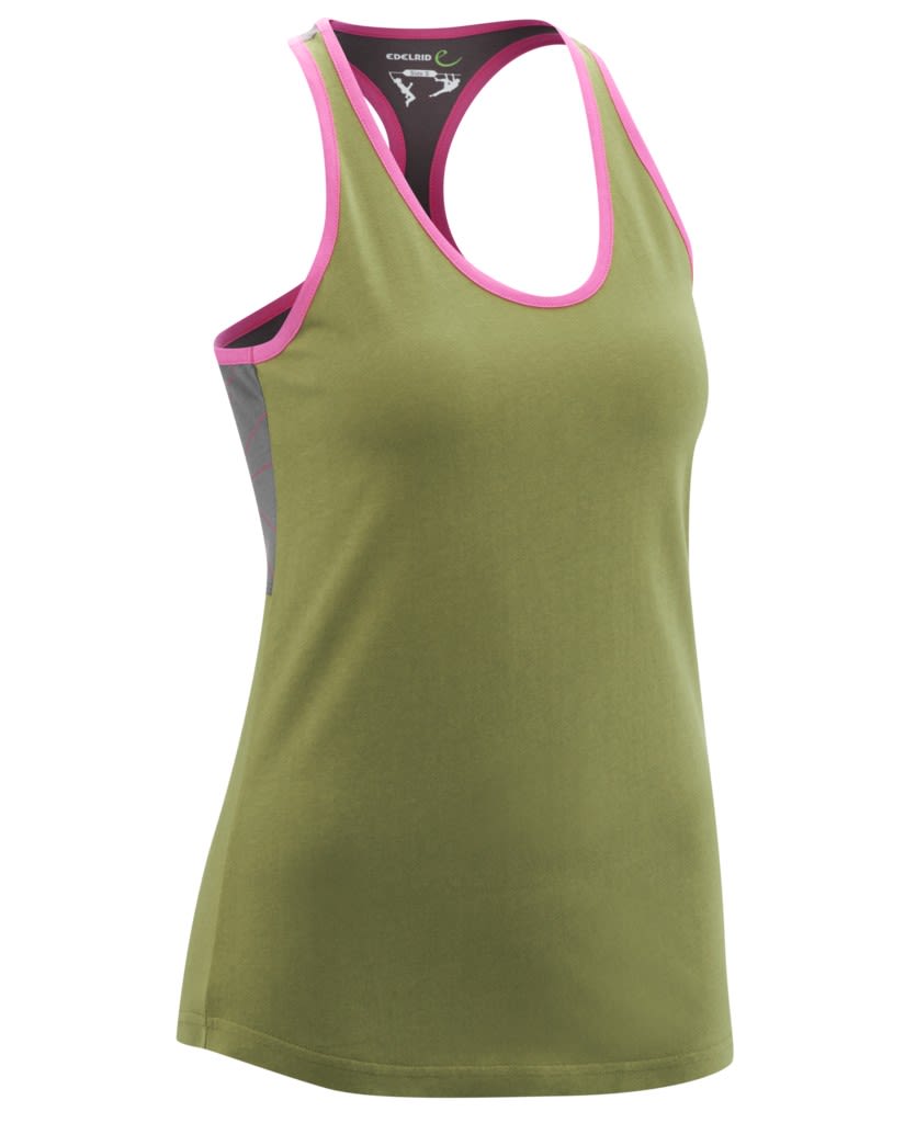 Edelrid Onsight Tank Grn- Female Tops - rmellose Shirts- Grsse XS - Farbe Olive