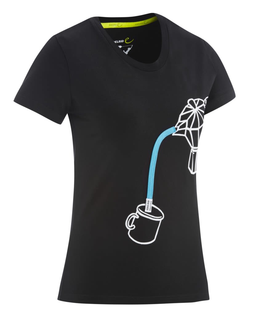 Edelrid Rope T-Shirt Schwarz- Female Kurzarm-Shirts- Grsse XS - Farbe Coffee Pot