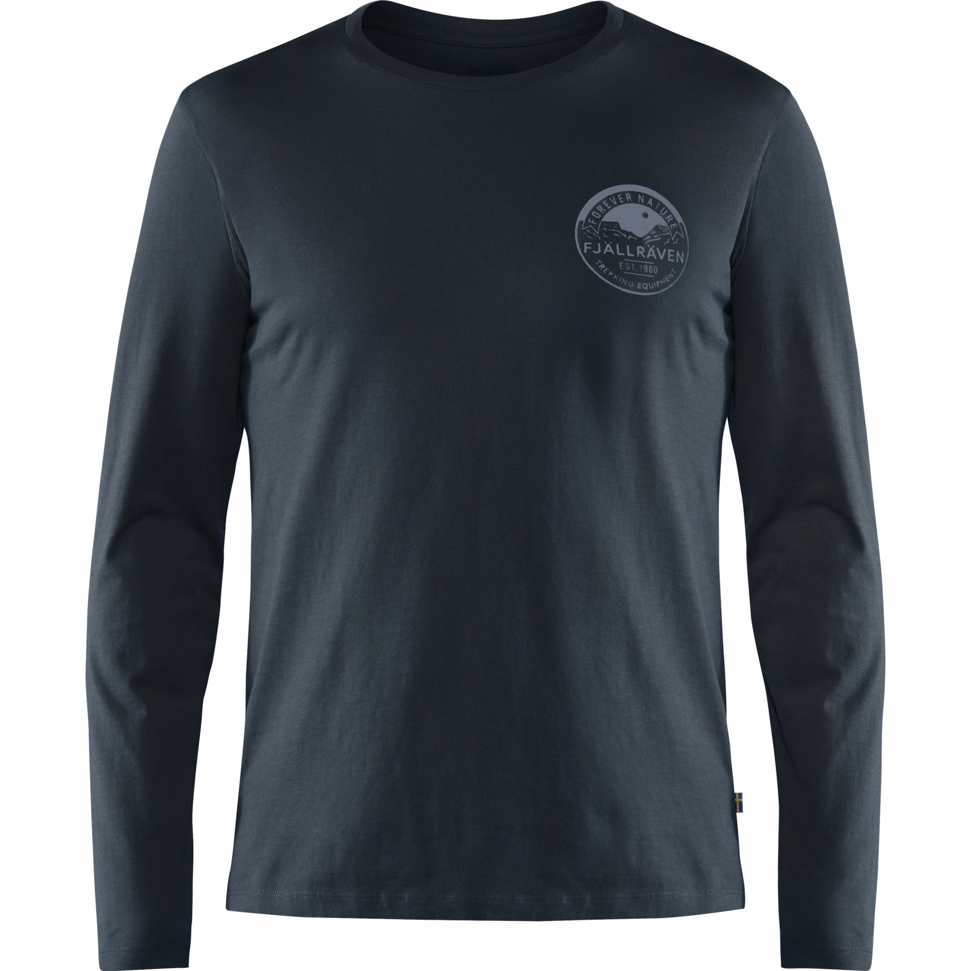 Fjllrven Forever Nature Badge Long-Sleeve T-Shirt Blau- Male Langarm-Shirts- Grsse XS - Farbe Dark Navy