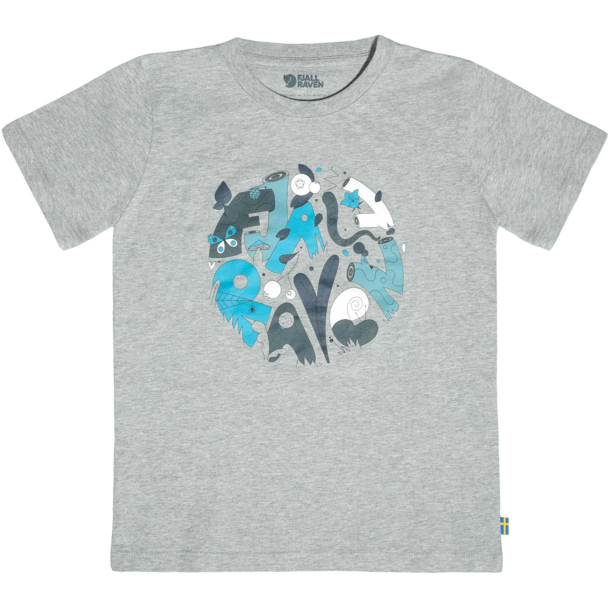 Fjllrven Kids Forest Findings T-Shirt Grau- Kurzarm-Shirts- Grsse 104 - Farbe Grey - Melange