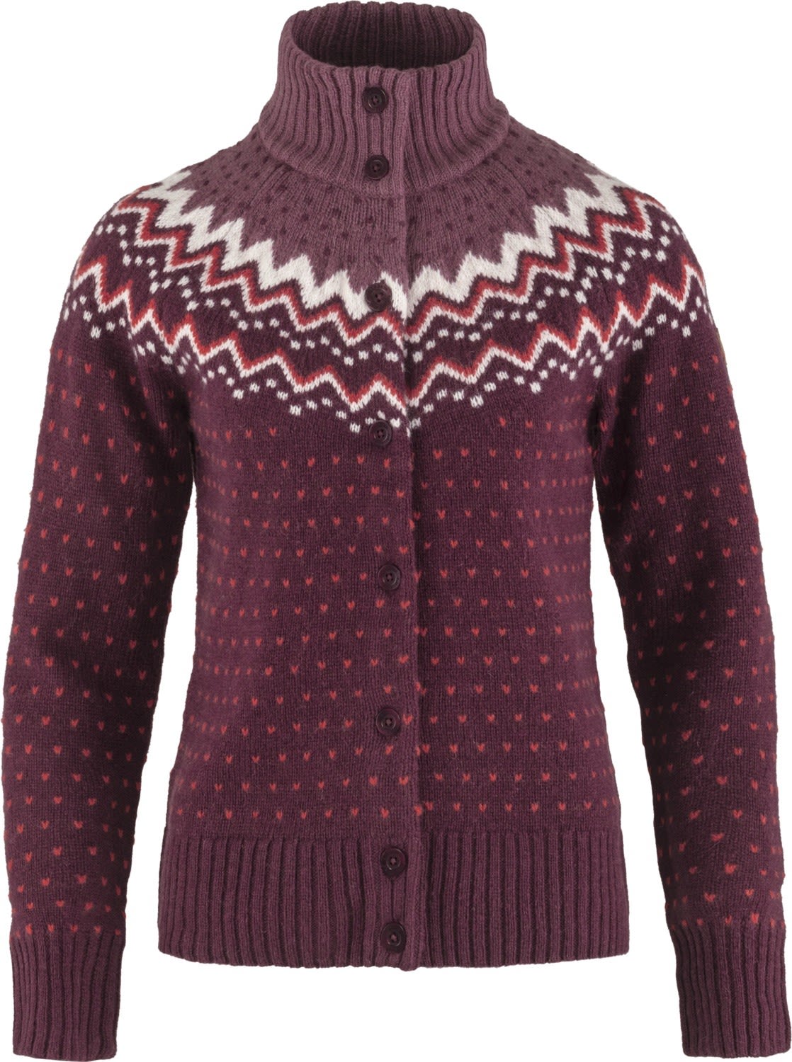 Fjllrven vik Knit Cardigan Rot- Female Strickjacken und Cardigans- Grsse XXS - Farbe Dark Garnet