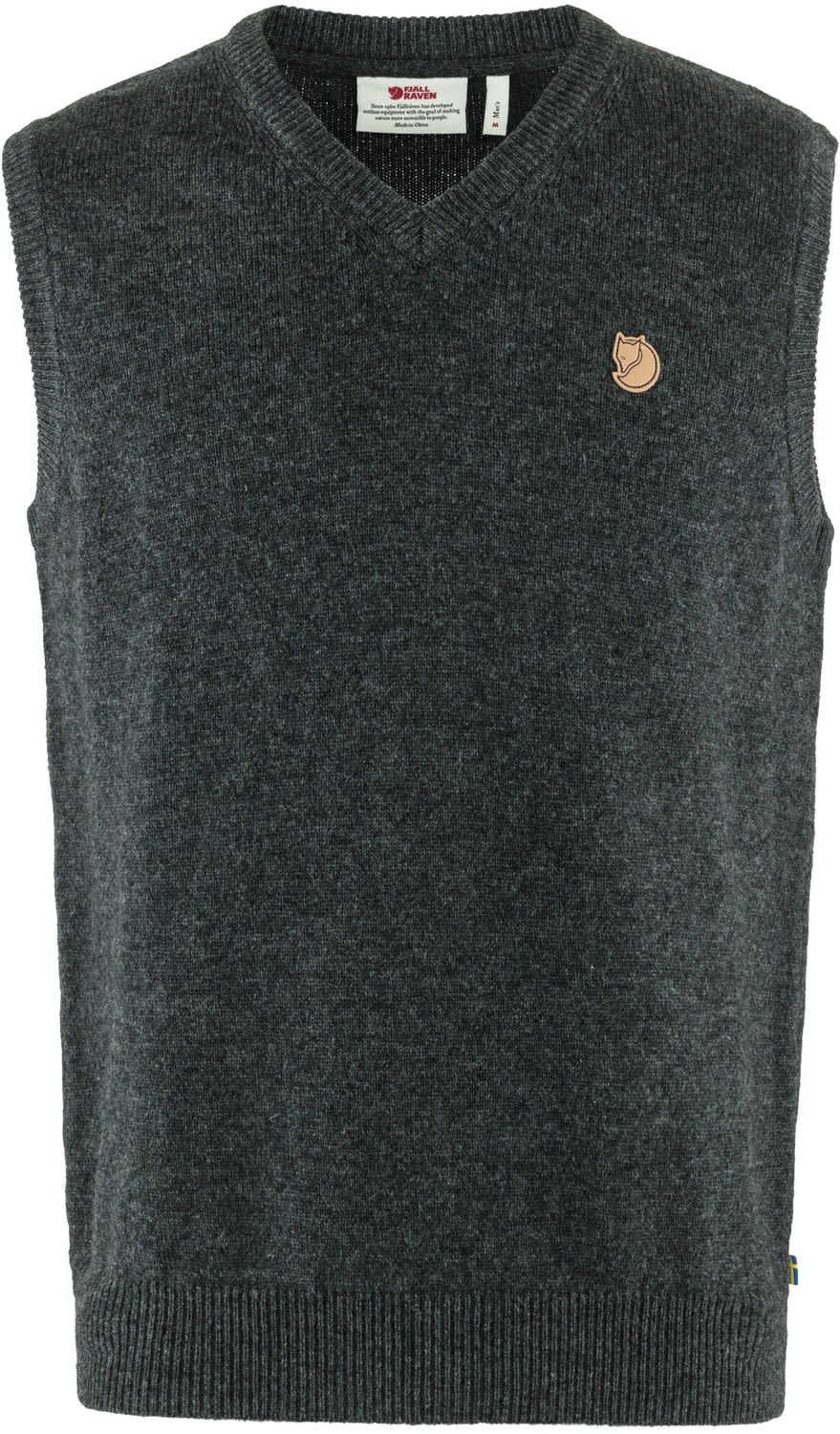 Fjllrven vik Wool Vest Grau- Male Freizeitpullover- Grsse M - Farbe Dark Grey