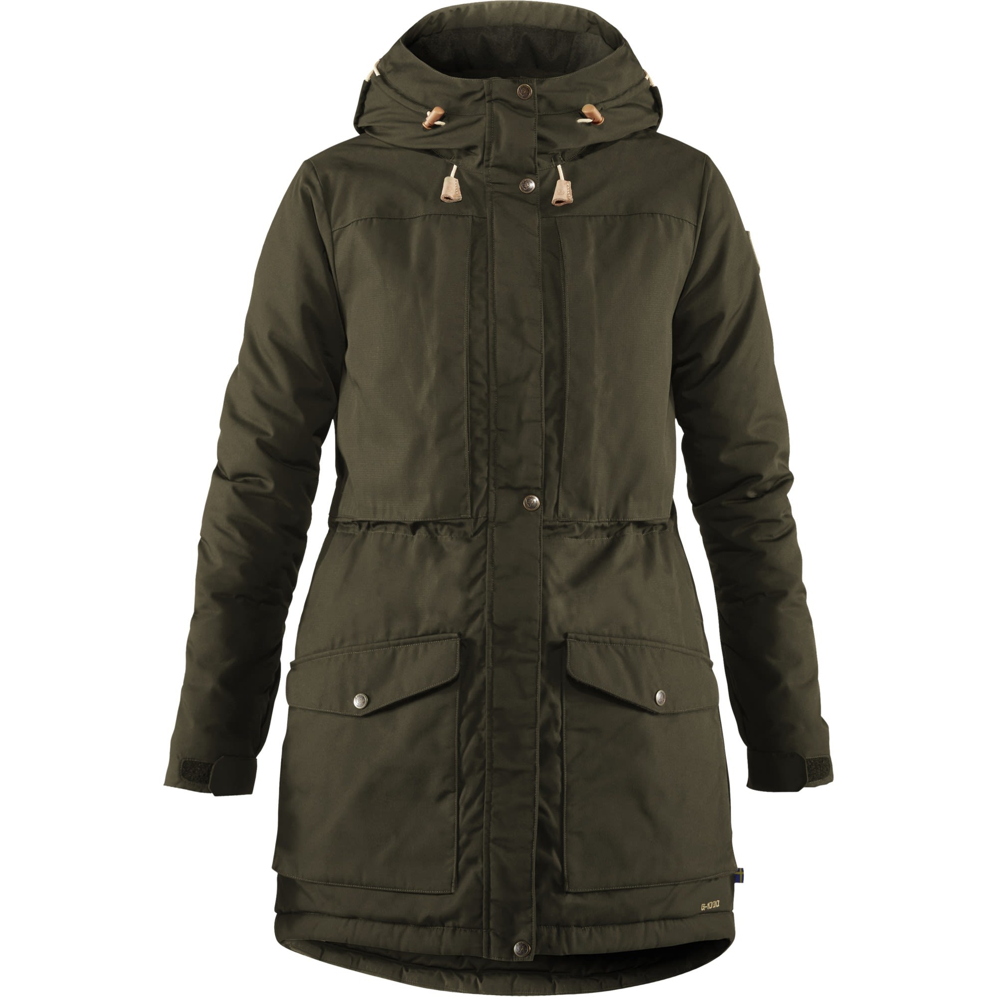 Fjllrven Singi Wool Padded Parka Grn- Female G-1000(R) Isolationsjacken- Grsse S - Farbe Deep Forest