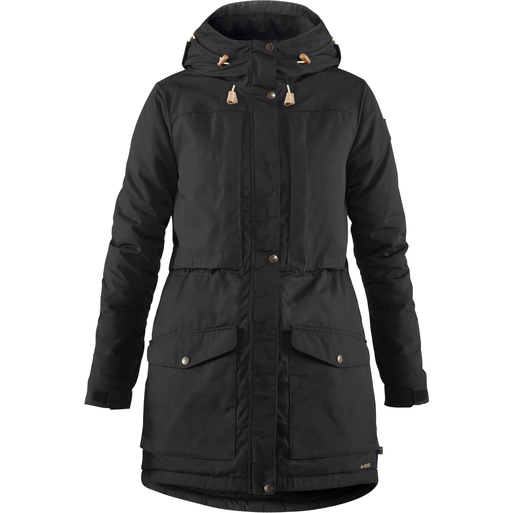 Fjllrven Singi Wool Padded Parka Schwarz- Female G-1000(R) Isolationsjacken- Grsse L - Farbe Black