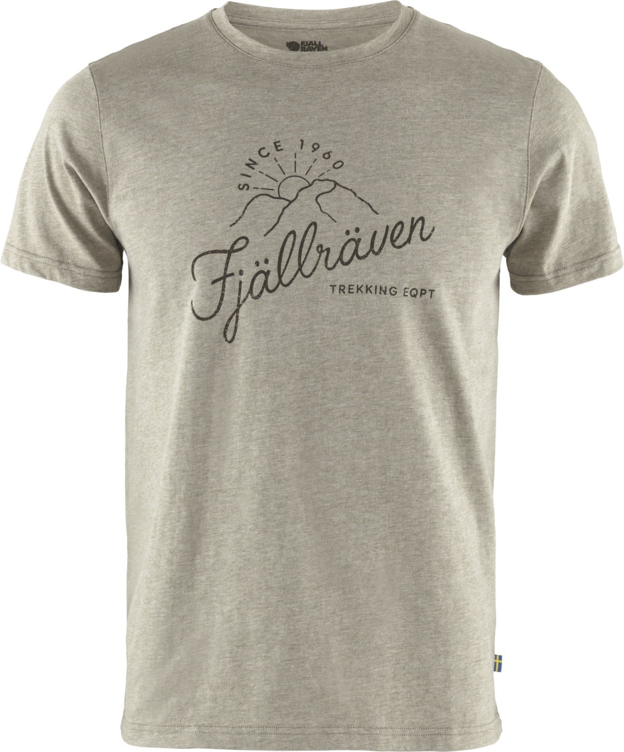 Fjllrven Sunrise T-Shirt Grau - Grn- Male T-Shirts- Grsse S - Farbe Light Olive - Melange