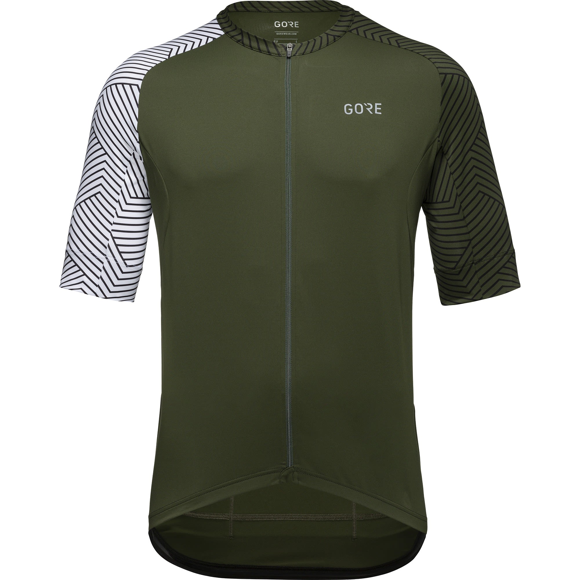 Gore C5 Jersey Grn- Male Kurzarm-Shirts- Grsse L - Farbe Utility Green - White