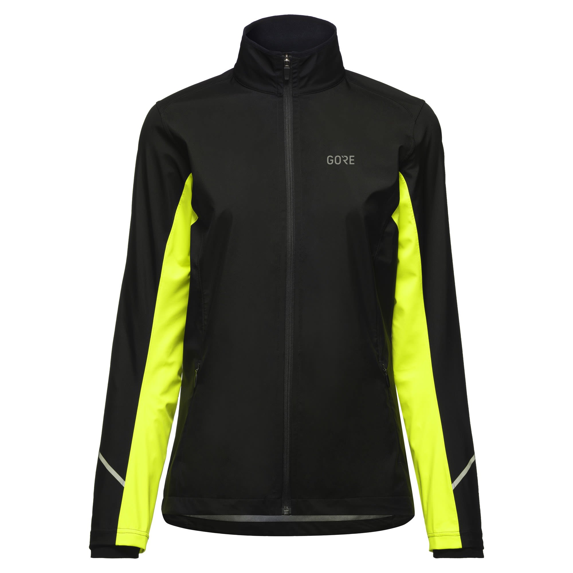 Gore R3 Partial Gore-Tex Infinium Jacket Schwarz- Female Gore-Tex(R) Windbreaker- Grsse 44 - Farbe Black - Neon Yellow