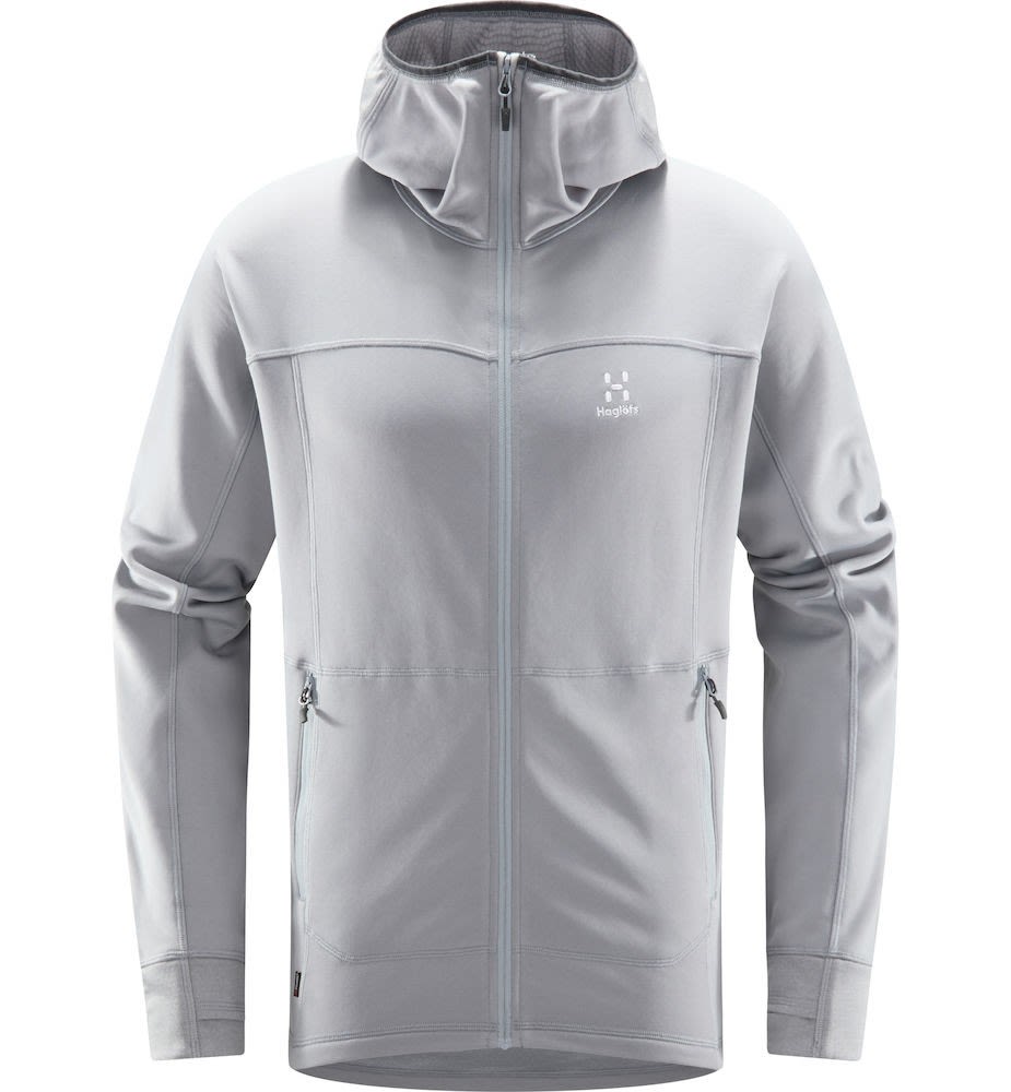 Haglfs Betula Hood Grau- Male Polartec(R) Langarm-Shirts- Grsse S - Farbe Concrete unter Hagloefs