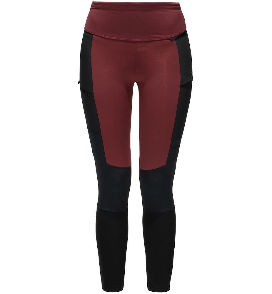 Haglfs Fjell Hybrid Tights Rot - Schwarz- Female Leggings und Tights- Grsse XS - Farbe Maroon Red - True Black