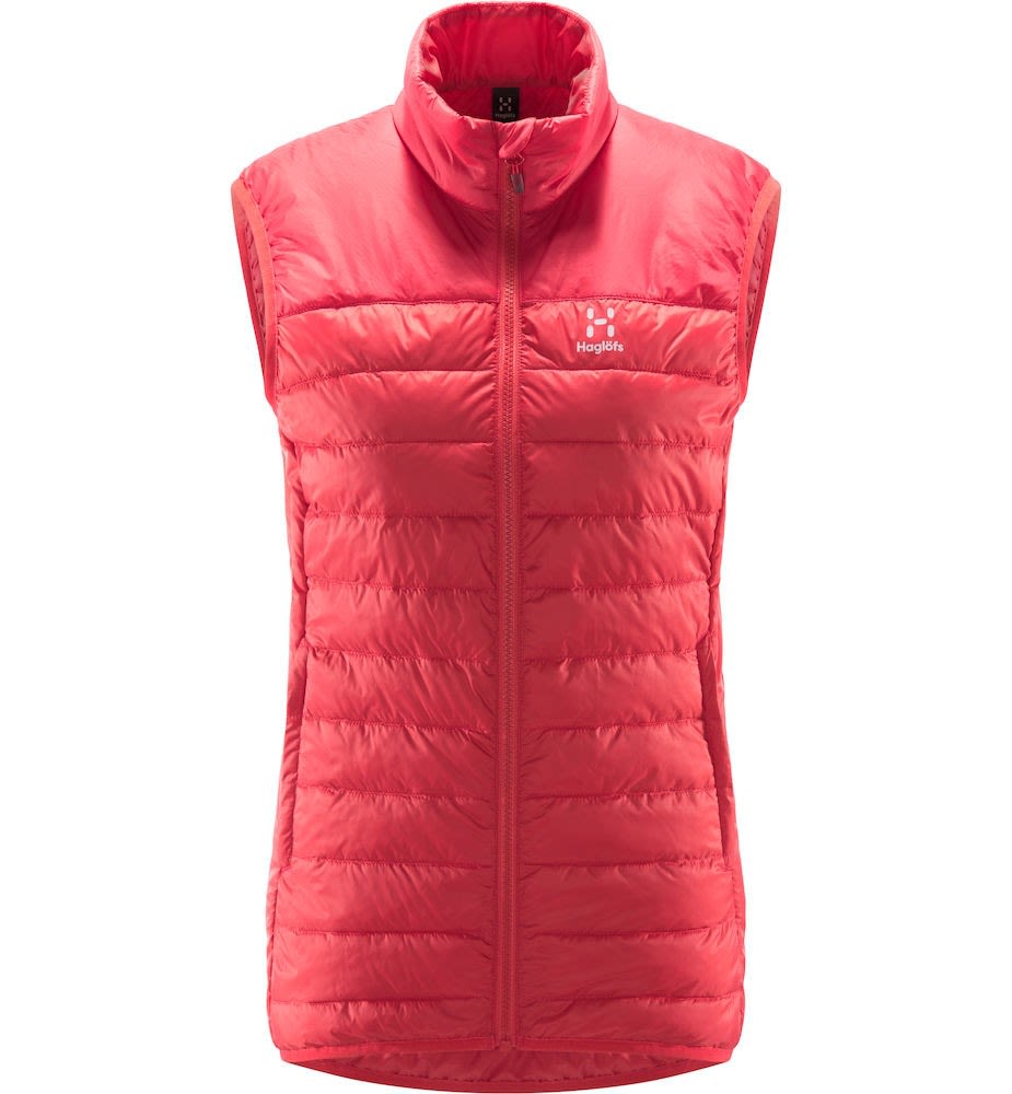 Haglfs Spire Mimic Vest Rot- Female Daunen Isolationswesten- Grsse XS - Farbe Hibiscus Red