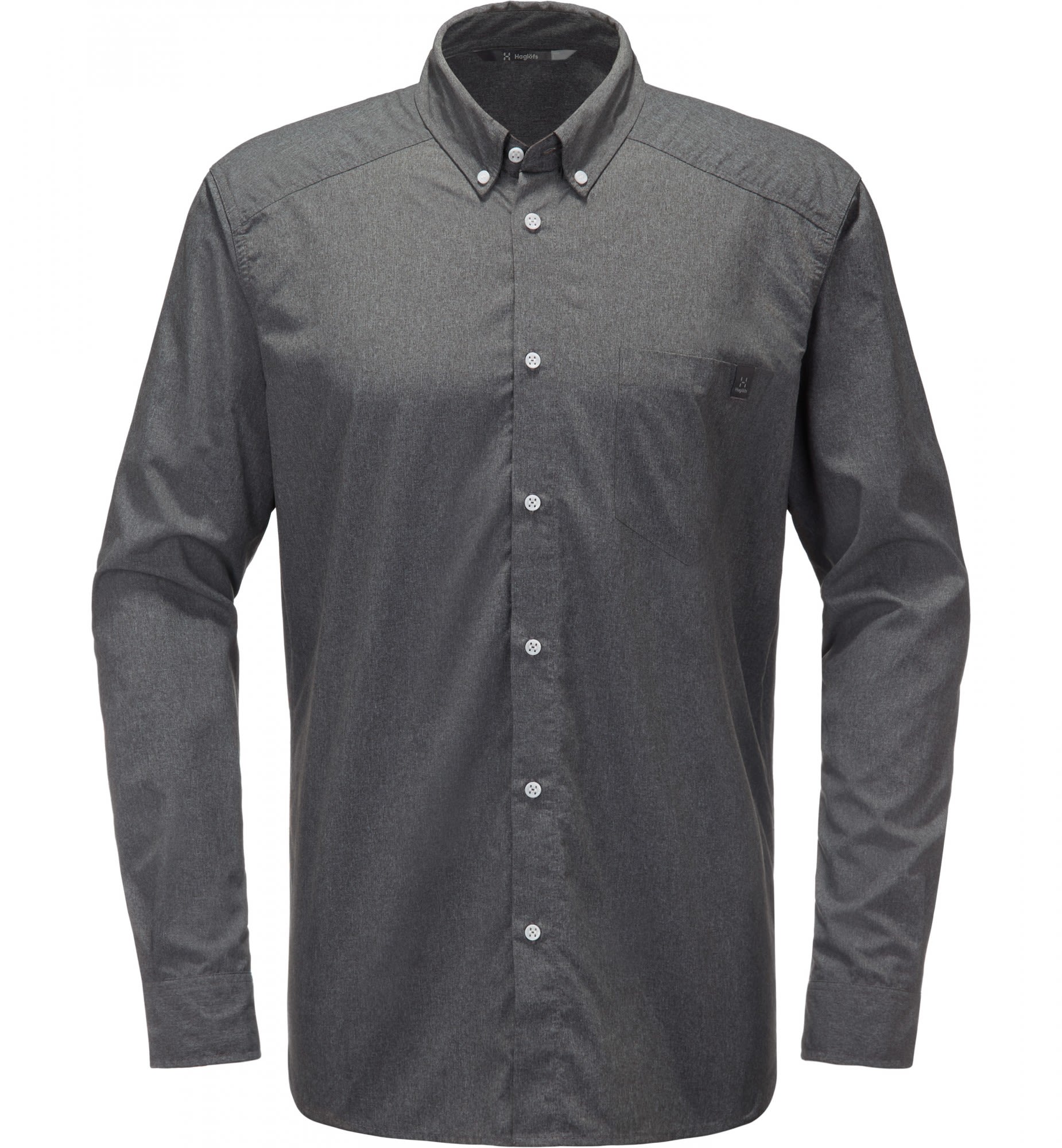 Haglfs Vejan Longsleeve Shirt Grau- Male Langarm-Shirts- Grsse S - Farbe Magnetite