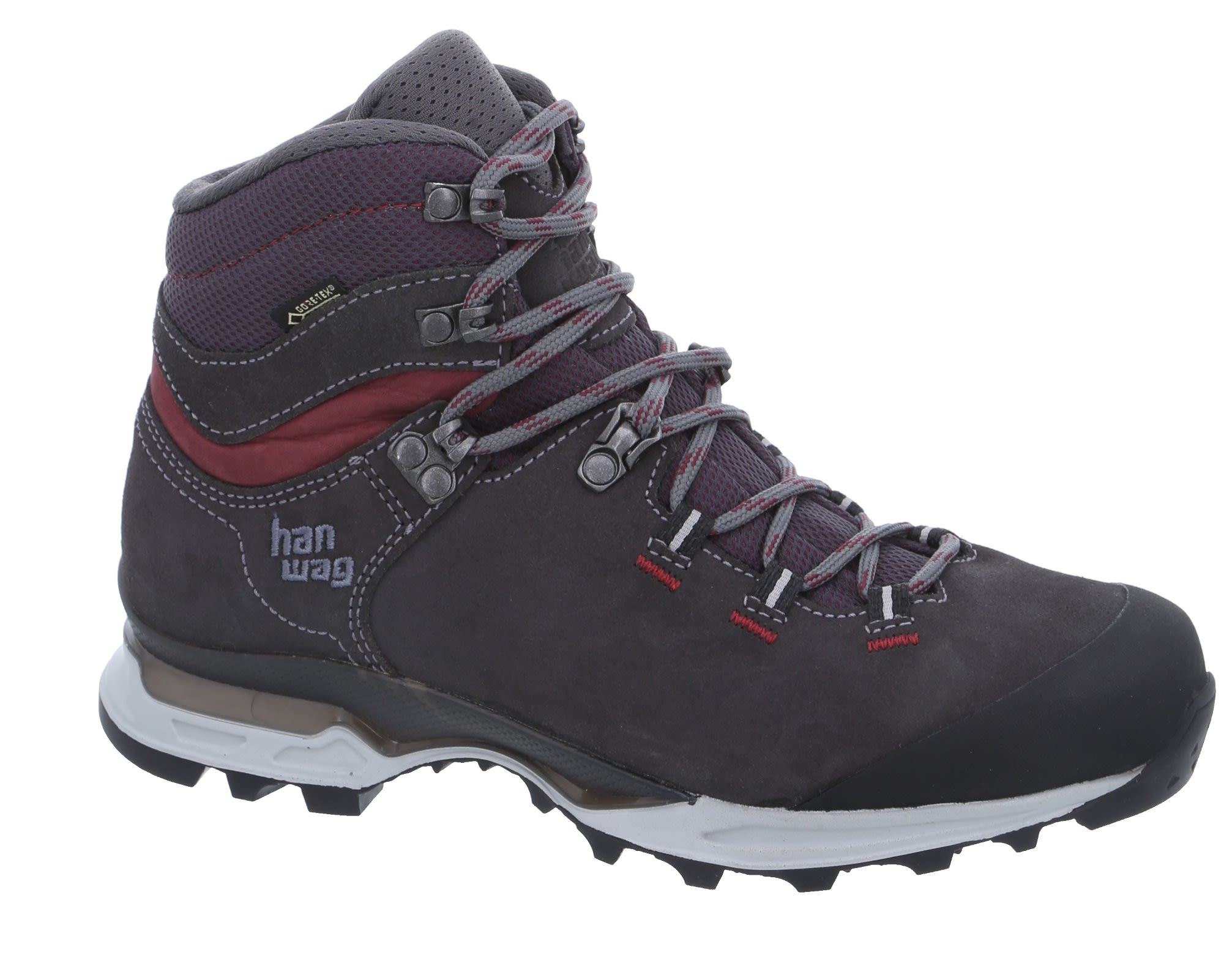 Hanwag Tatra Light Bunion Gtx(R)(R) Grau- Female Gore-Tex(R) Wander- und Trekkingstiefel- Grsse EU 38 - Farbe Asphalt - Dark Garnet