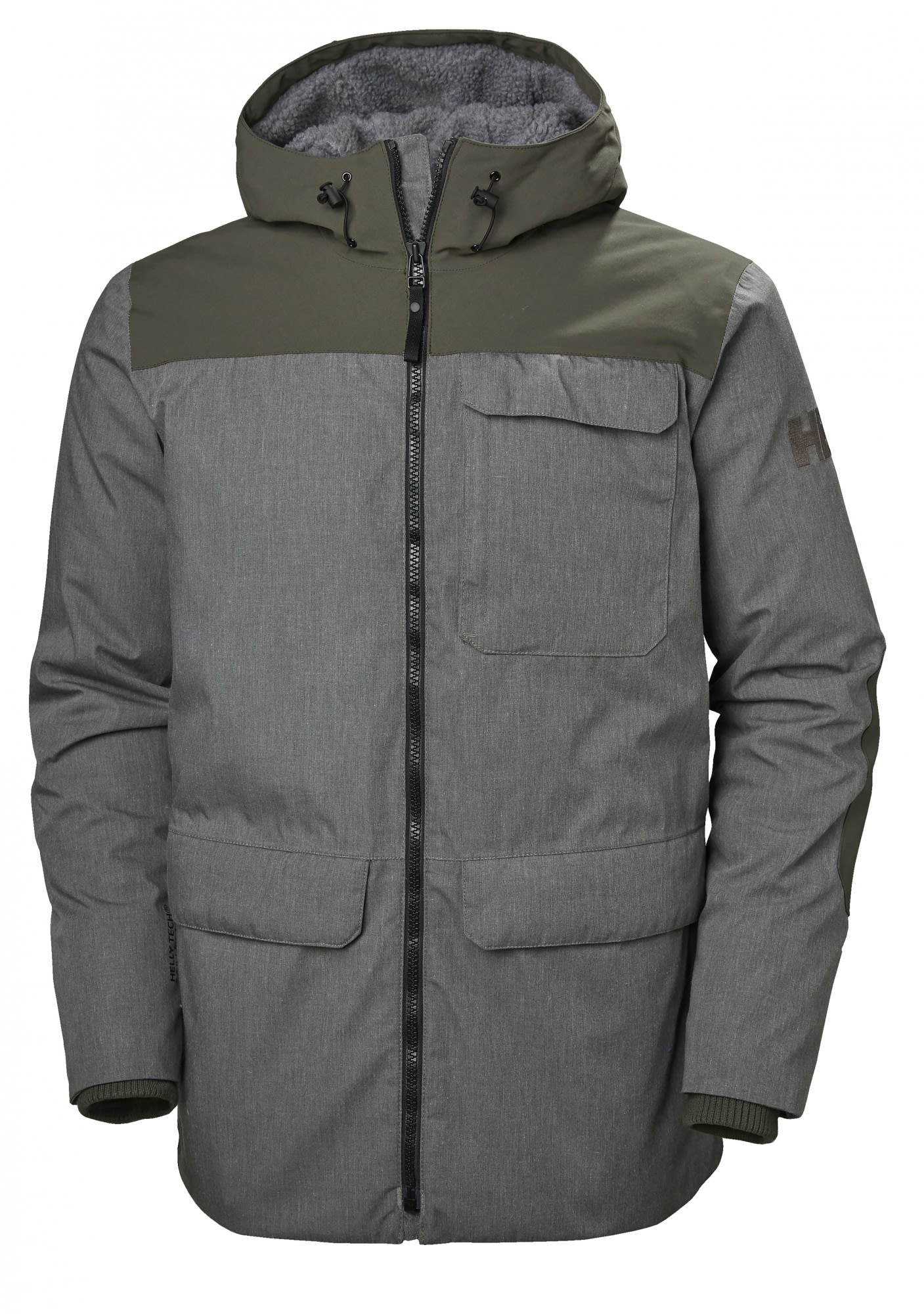 Helly Hansen Hudson Parka Grn- Male PrimaLoft(R) Ponchos und Capes- Grsse XL - Farbe Beluga