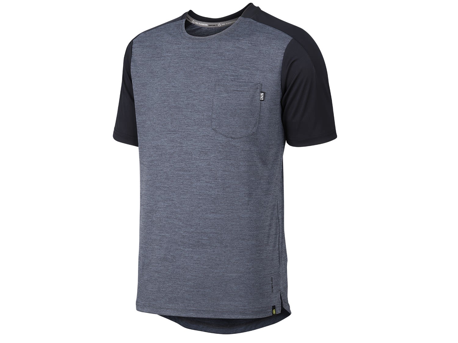 iXS Flow X Short Sleeve Jersey Colorblock - Grau- Male Kurzarm-Shirts- Grsse S - Farbe Graphite - Black