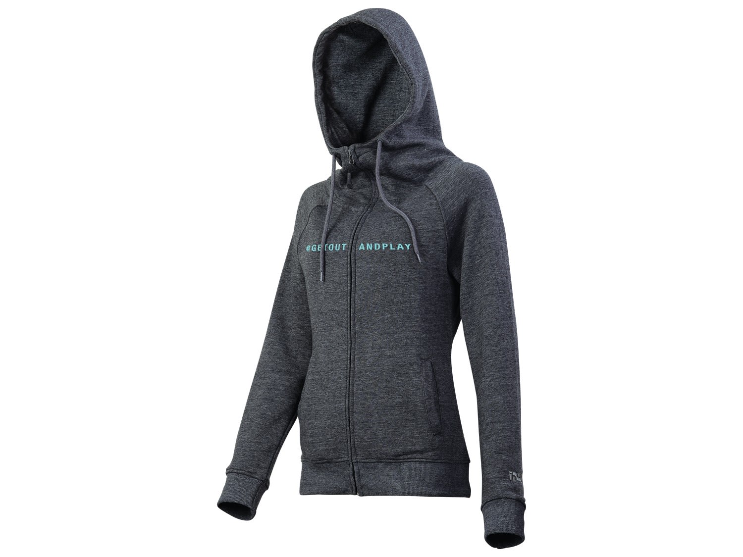 iXS Getoutandplay Hoody Grau- Female Sweaters und Hoodies- Grsse 36 - Farbe Antracite