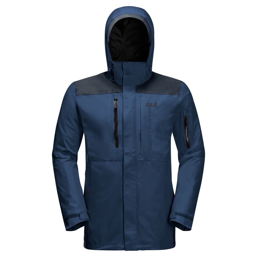 Jack Wolfskin Brecon Range Jacket Blau- Male Ponchos und Capes- Grsse S - Farbe Dark Indigo