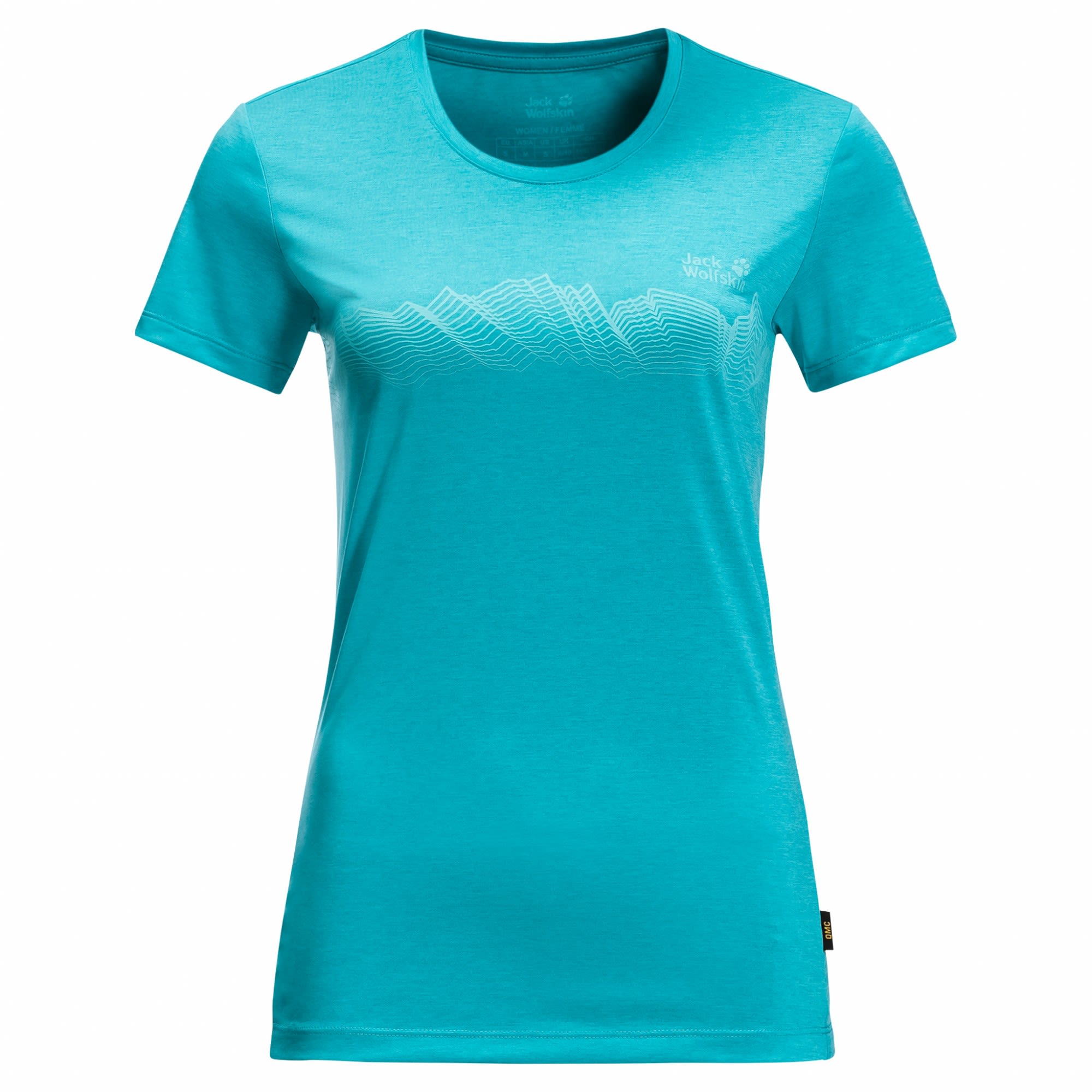 Jack Wolfskin Crosstrail Graphic Tee Blau- Female Kurzarm-Shirts- Grsse XS - Farbe Dark Aqua