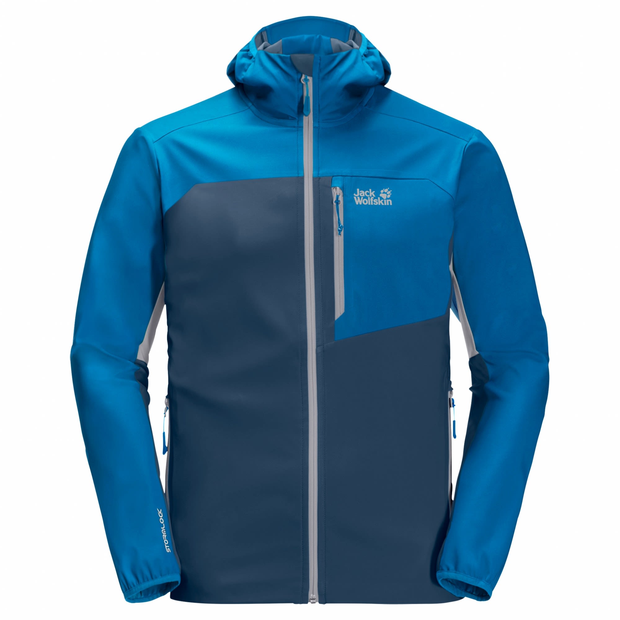 Jack Wolfskin Eagle Peak II Softshell Colorblock - Blau- Male Anoraks- Grsse M - Farbe Blue Pacific