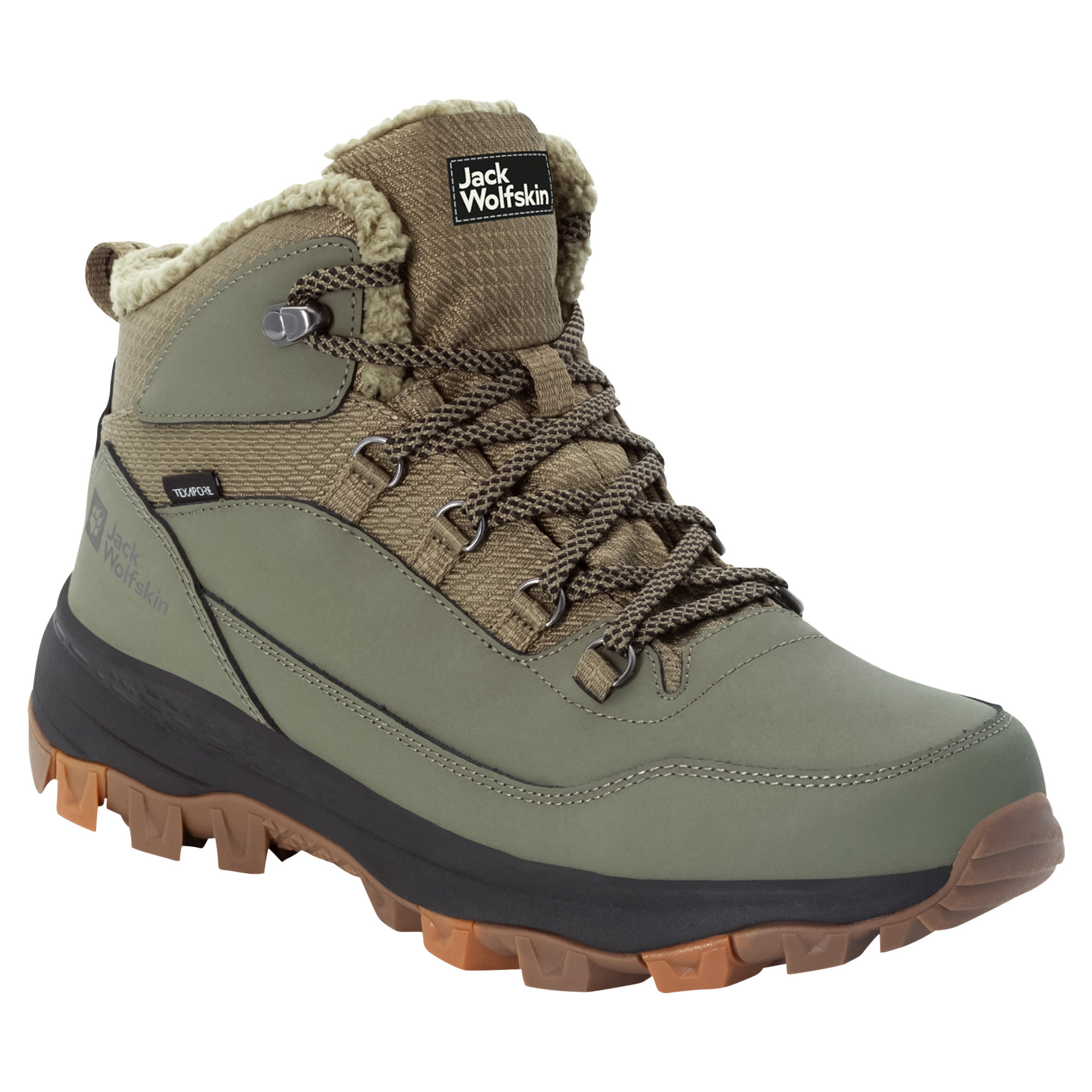 Jack Wolfskin Everquest Texapore Mid Grn- Male Schuhe- Grsse EU 41 - Farbe Khaki - Phantom