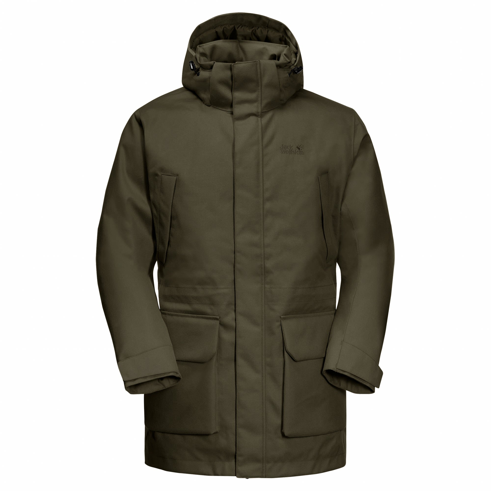 Jack Wolfskin Fierce Wind Parka Oliv- Male Daunen Regenmntel- Grsse XL - Farbe Bonsai Green