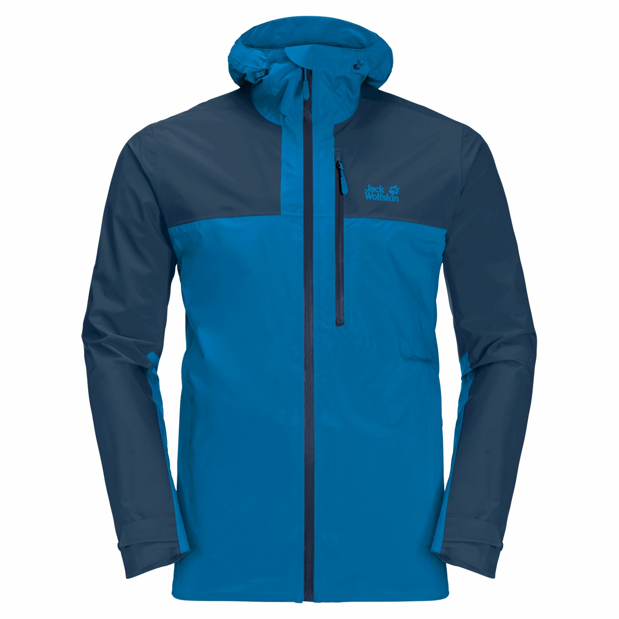 Jack Wolfskin GO Hike Jacket Colorblock- Male Anoraks- Grsse L - Farbe Blue Pacific