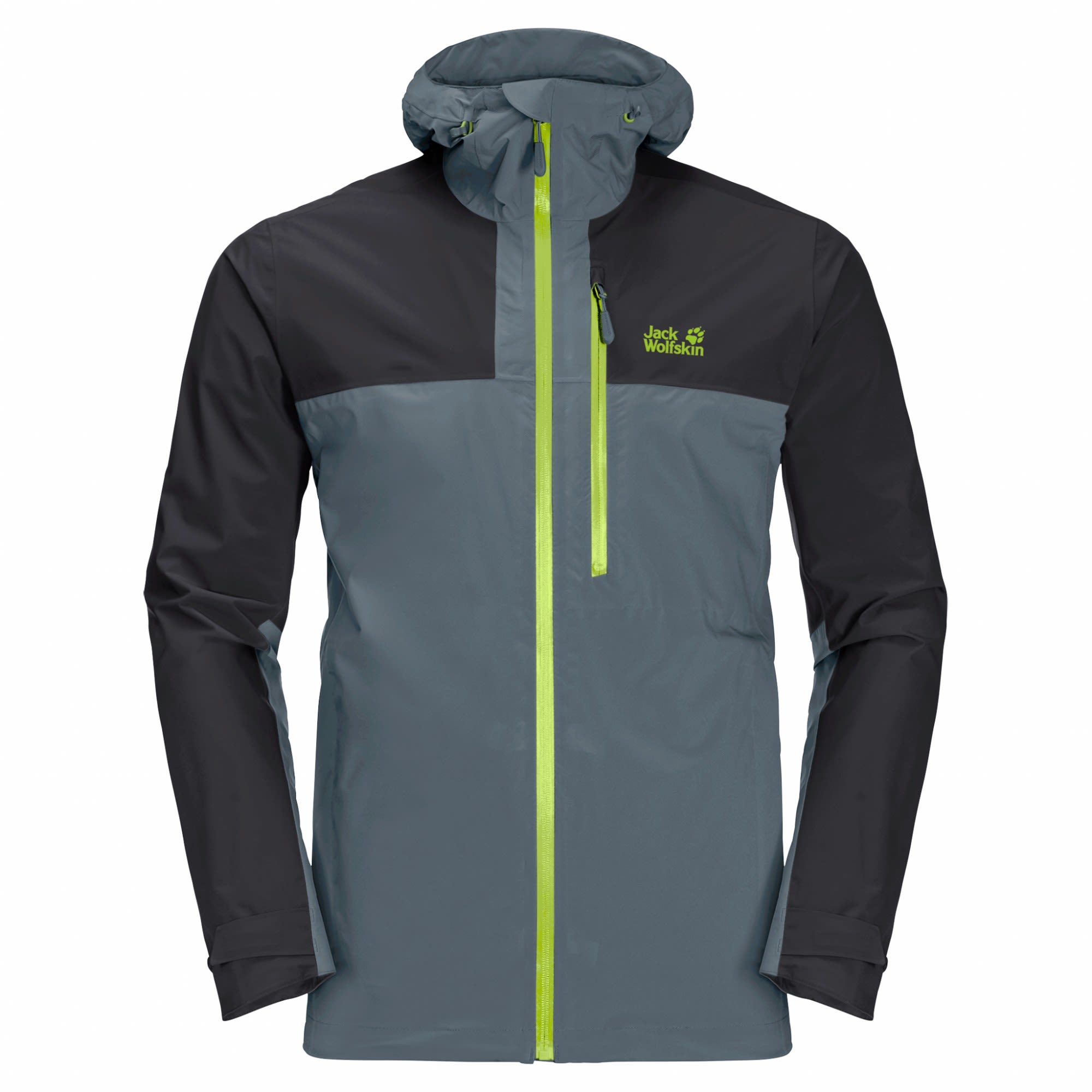 Jack Wolfskin GO Hike Jacket Colorblock- Male Anoraks- Grsse S - Farbe Storm Grey