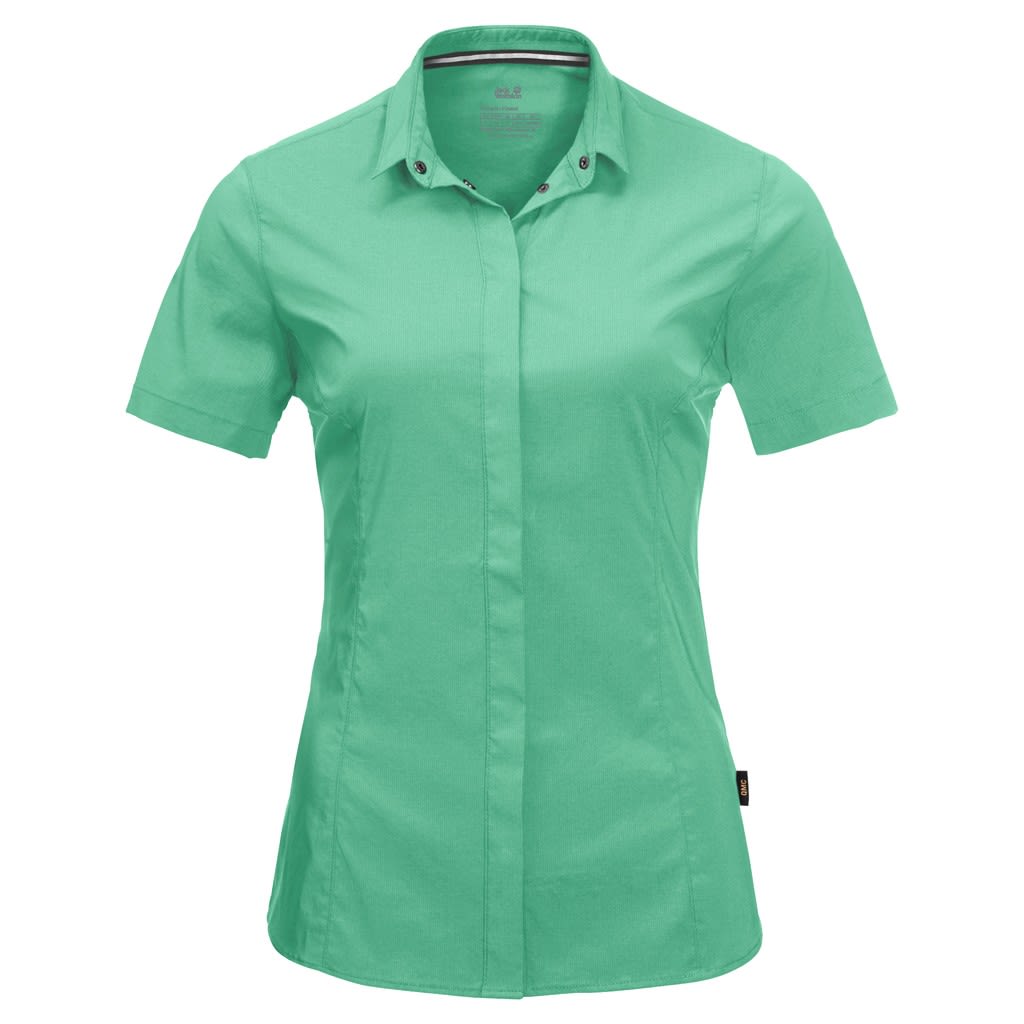 Jack Wolfskin JWaterproof Shirt Grn- Female Kurzarm-Shirts- Grsse S - Farbe Pacific Green