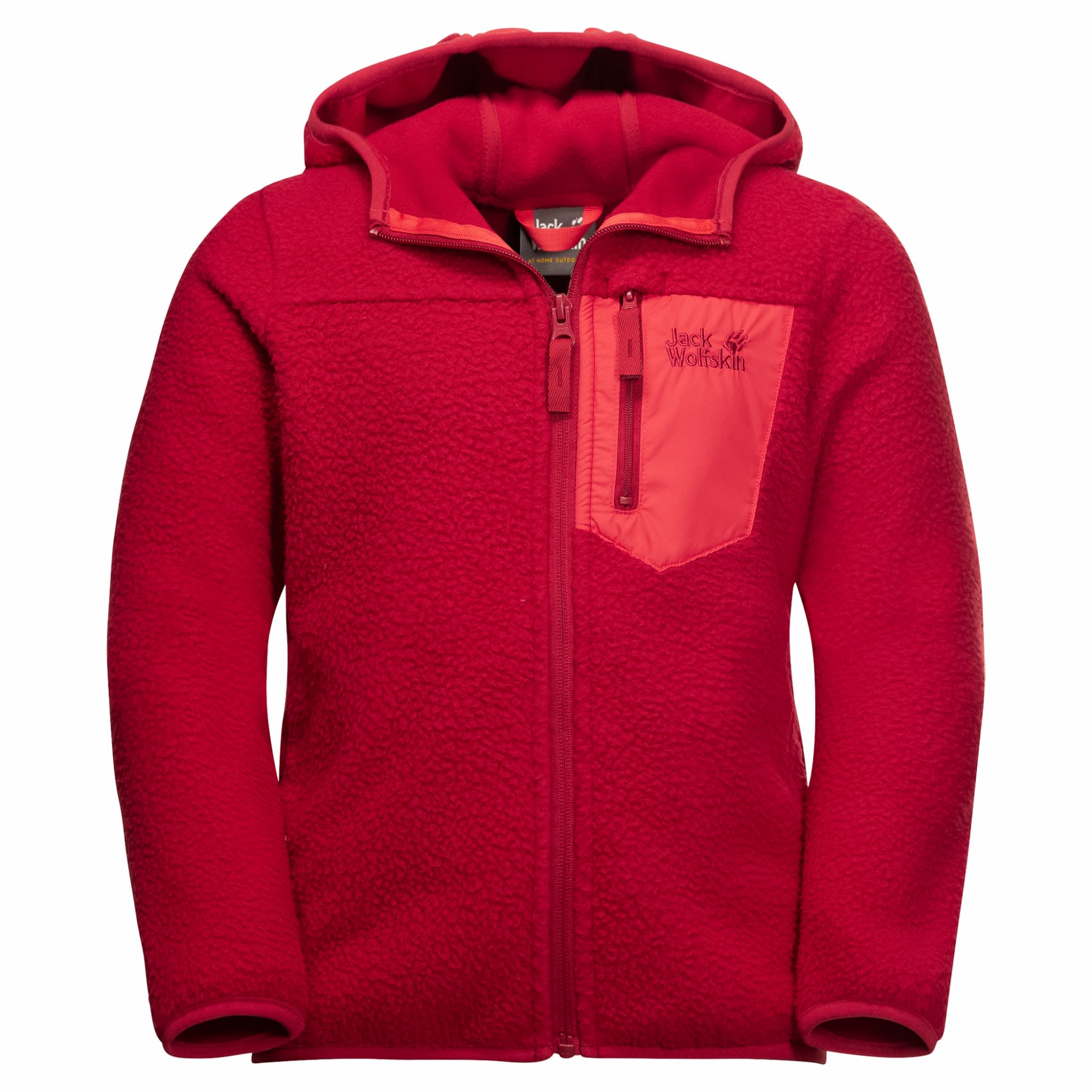 Jack Wolfskin Kids Ice Cloud Hood Jacket Rot- Anoraks- Grsse 104 - Farbe Indian Red