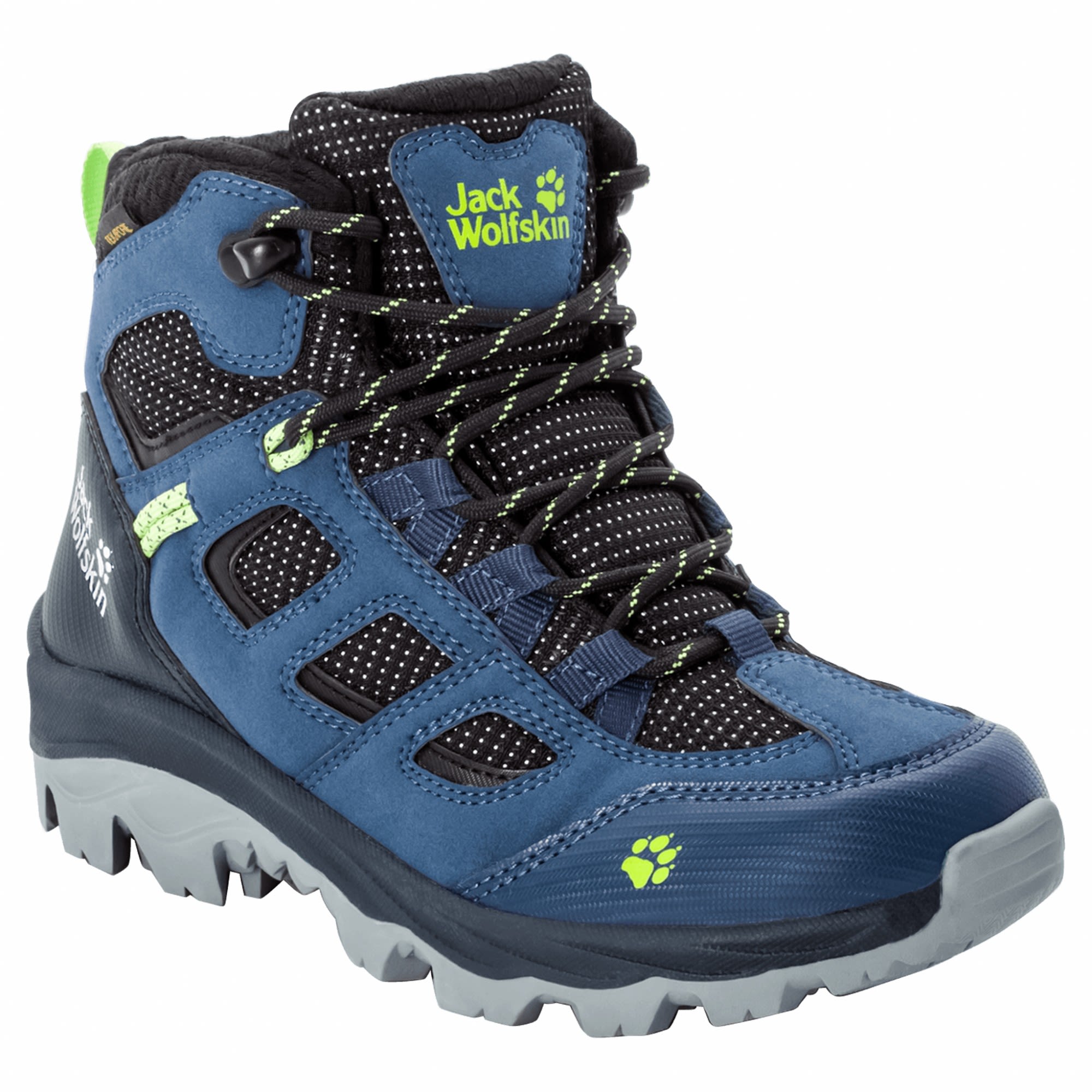 Jack Wolfskin Kids Vojo Texapore Mid Blau- Wander- und Trekkingstiefel- Grsse EU 26 - Farbe Dark Blue - Lime