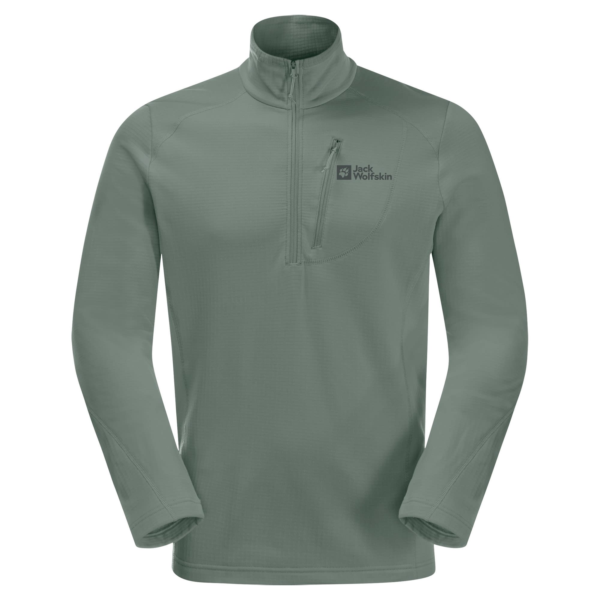 Jack Wolfskin Kolbenberg HZ Grn- Male Fleece- und Powerstretch-Pullover- Grsse M - Farbe Hedge Green