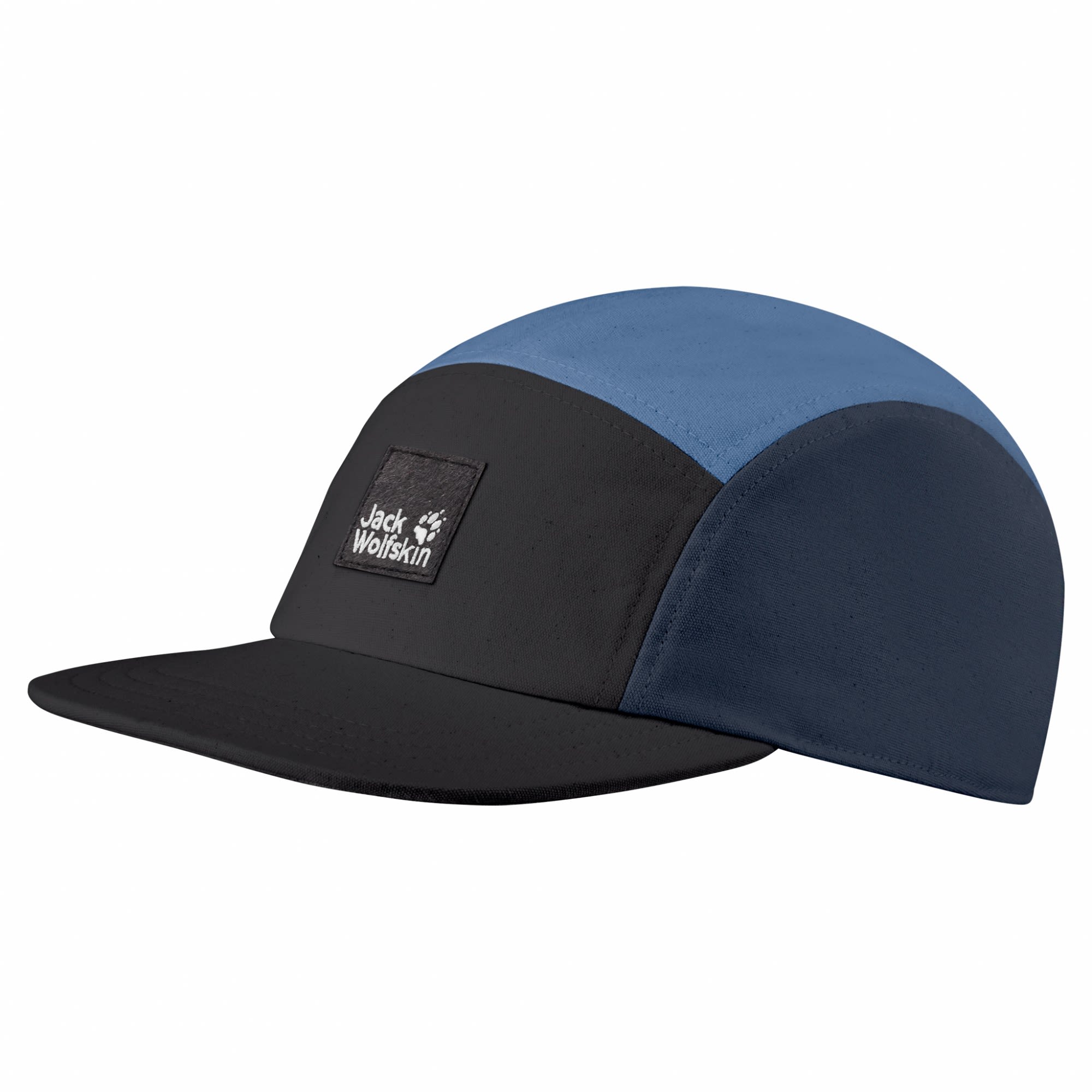 Jack Wolfskin Nature 5 Panel Cap Colorblock - Blau - Schwarz- Kopfbedeckungen- Grsse One Size - Farbe Black