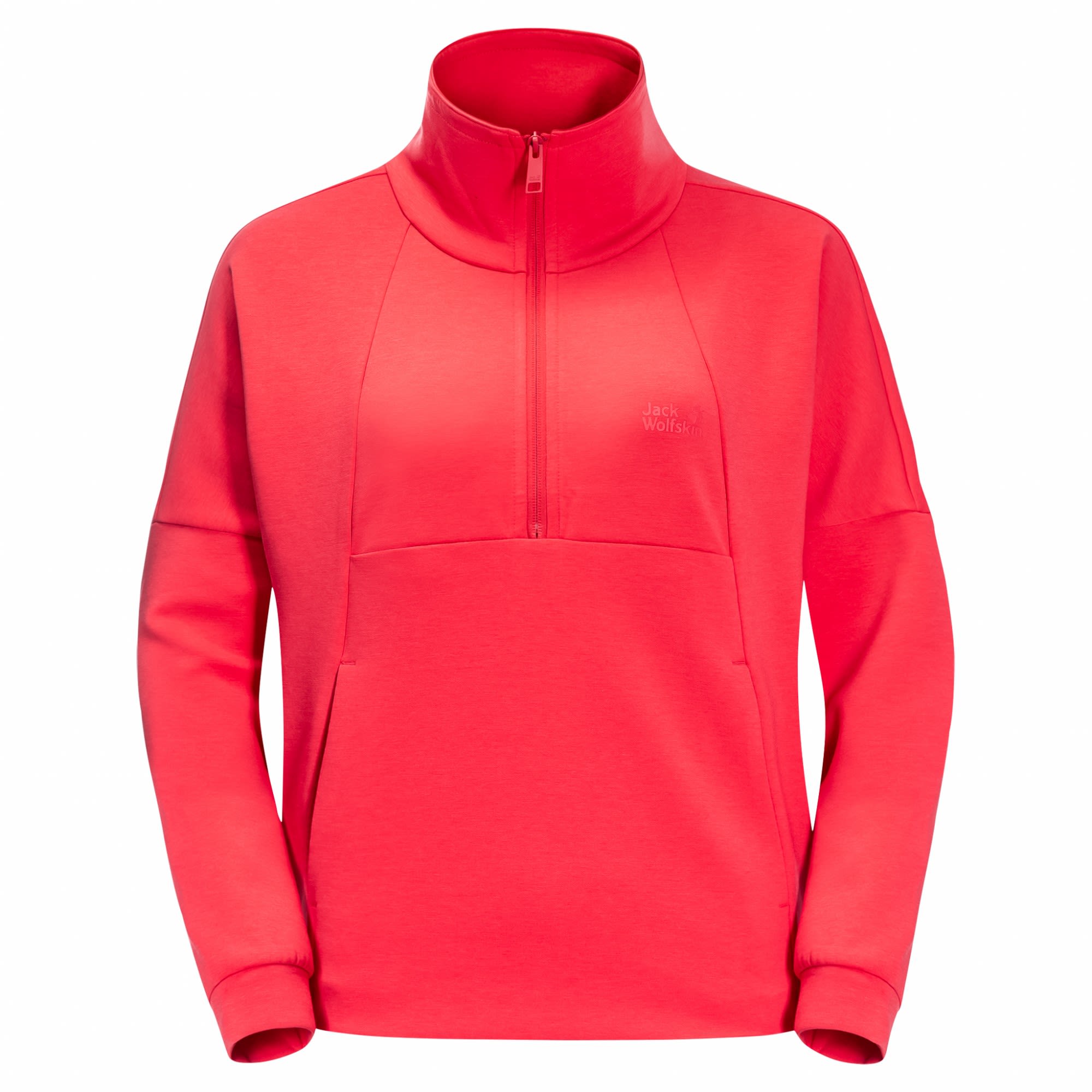 Jack Wolfskin NEW Haven Half Zip Rot- Female Fleece- und Powerstretch-Pullover- Grsse M - Farbe Tulip Red