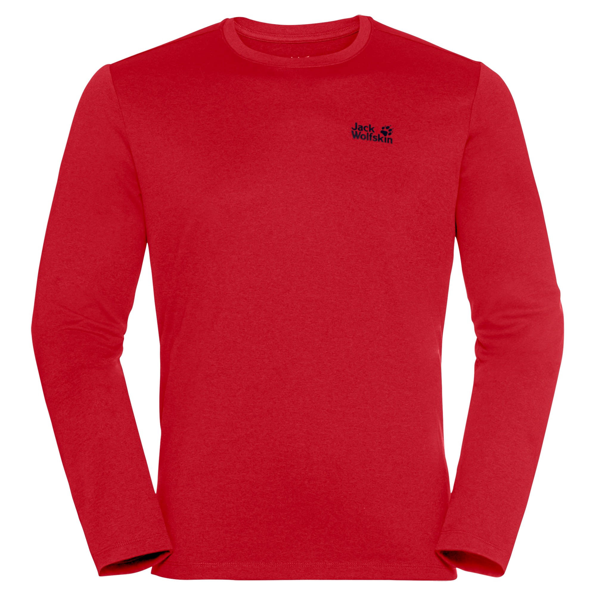 Jack Wolfskin SKY Thermal Long-Sleeve T Rot- Male Langarm-Shirts- Grsse S - Farbe Adrenaline Red