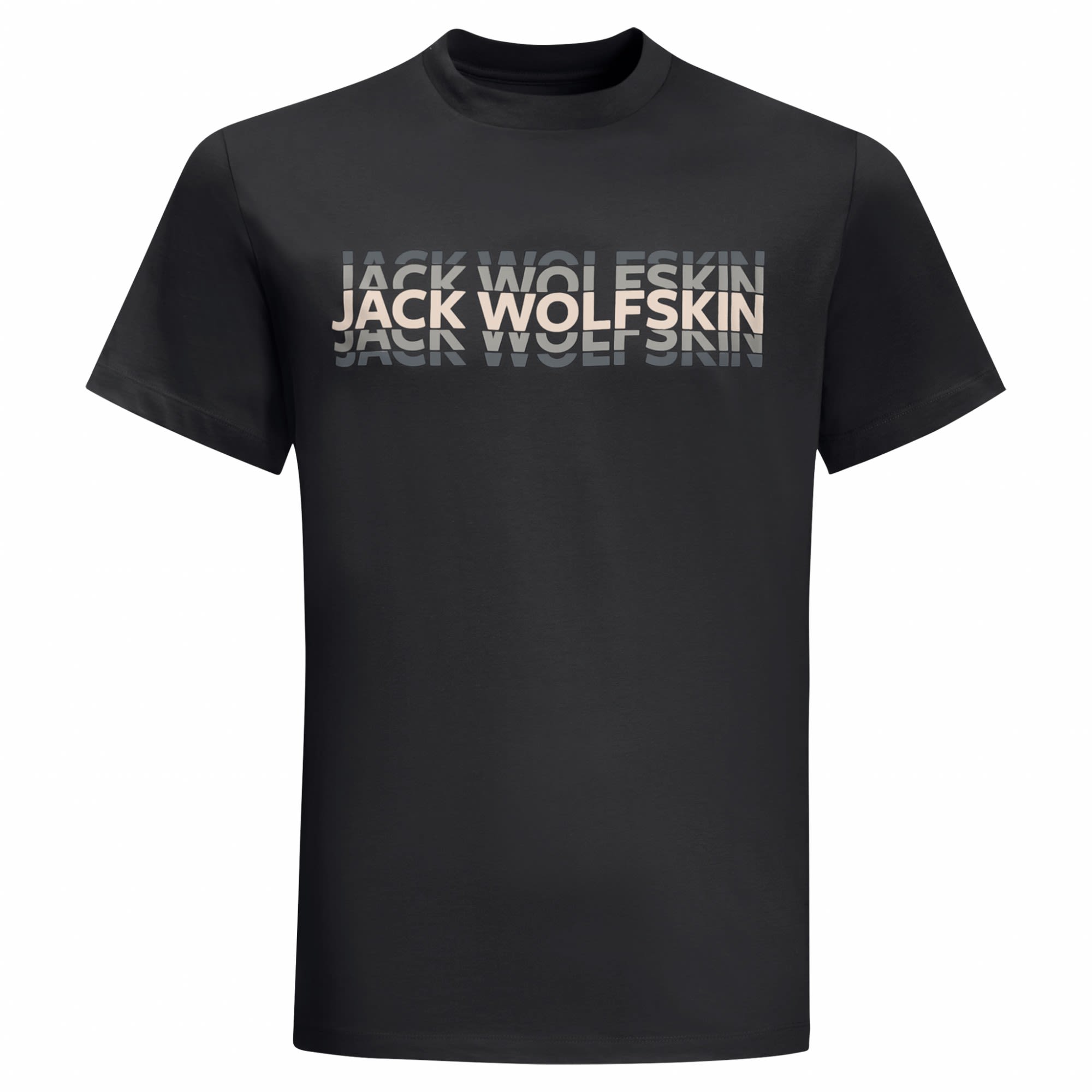 Jack Wolfskin Strobe T Schwarz- Male Kurzarm-Shirts- Grsse S - Farbe Black