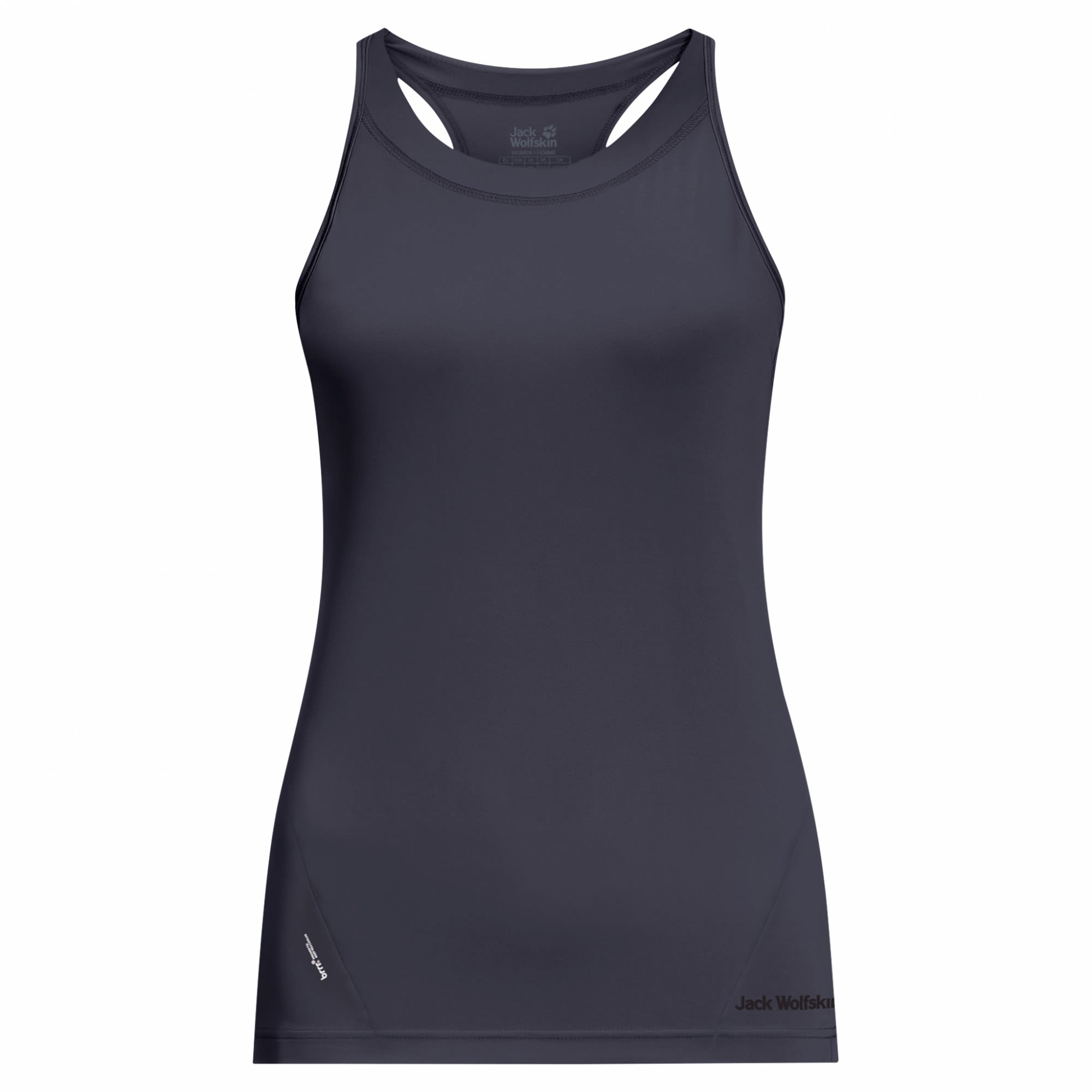 Jack Wolfskin Tasman Tank Grau- Female Tops - rmellose Shirts- Grsse S - Farbe Graphite